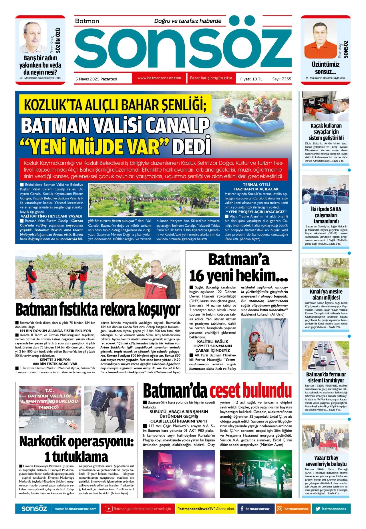 5 Mayıs 2025 e-gazete