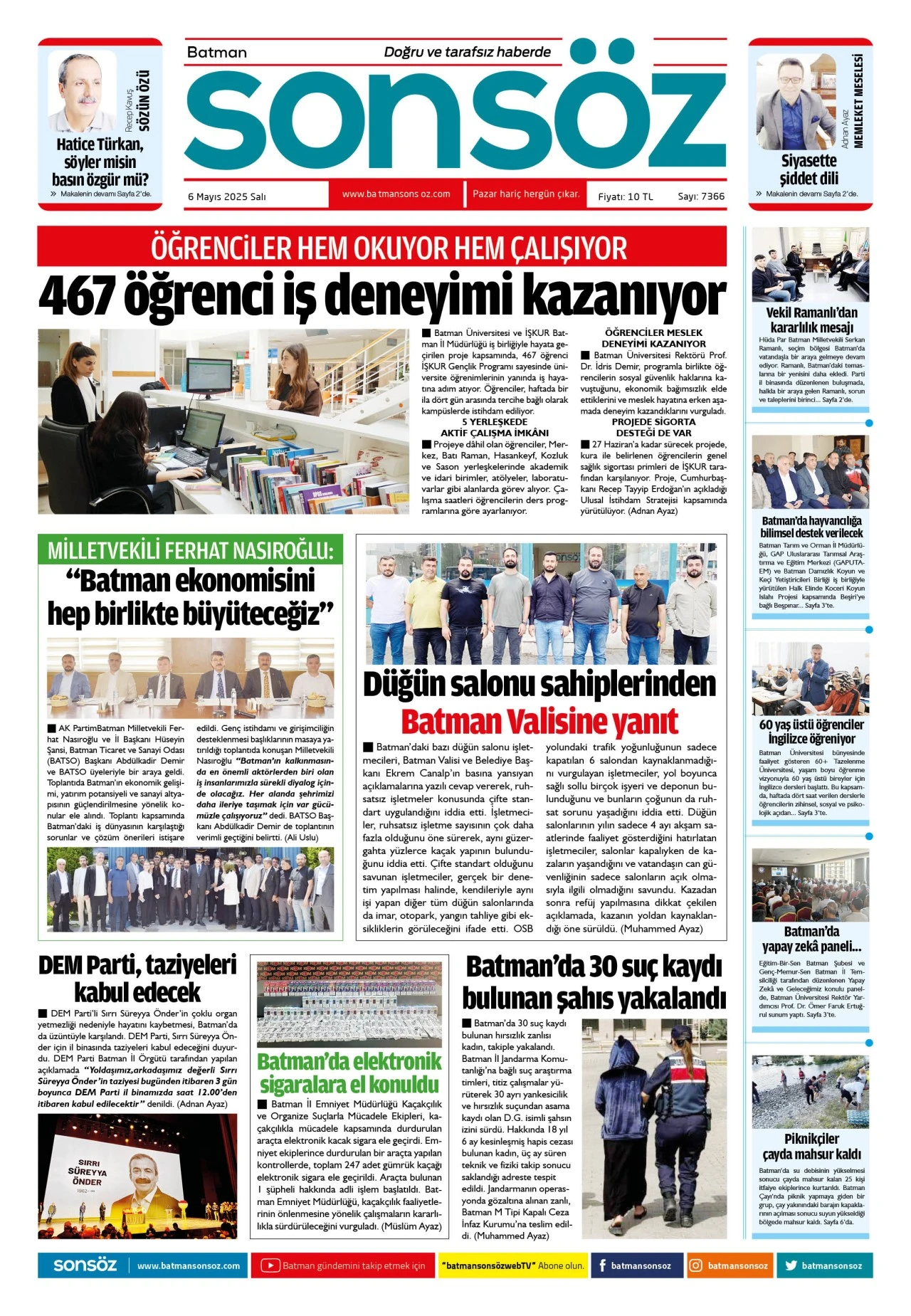 6 Mayıs 2025 e-gazete