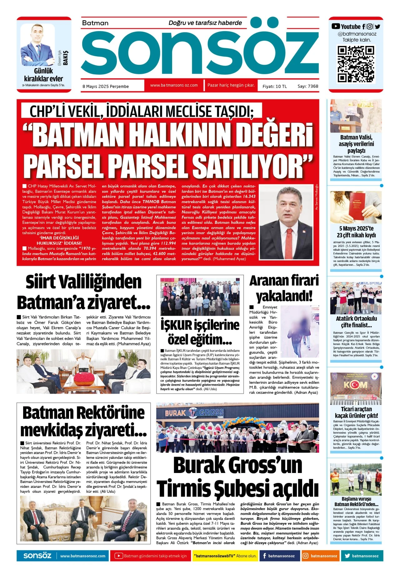 8 Mayıs 2025 e-gazete