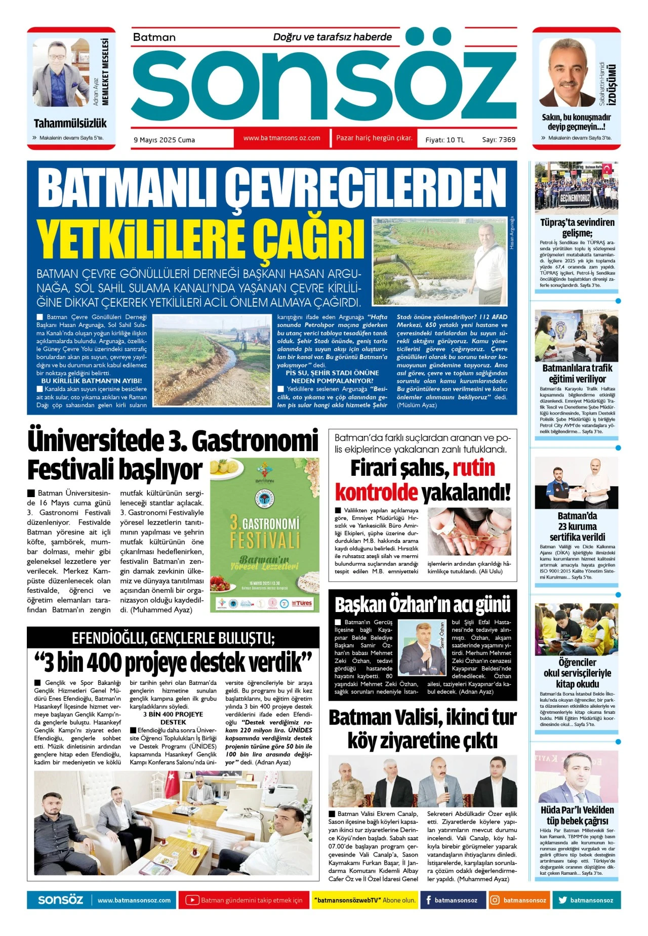 9 Mayıs 2025 e-gazete