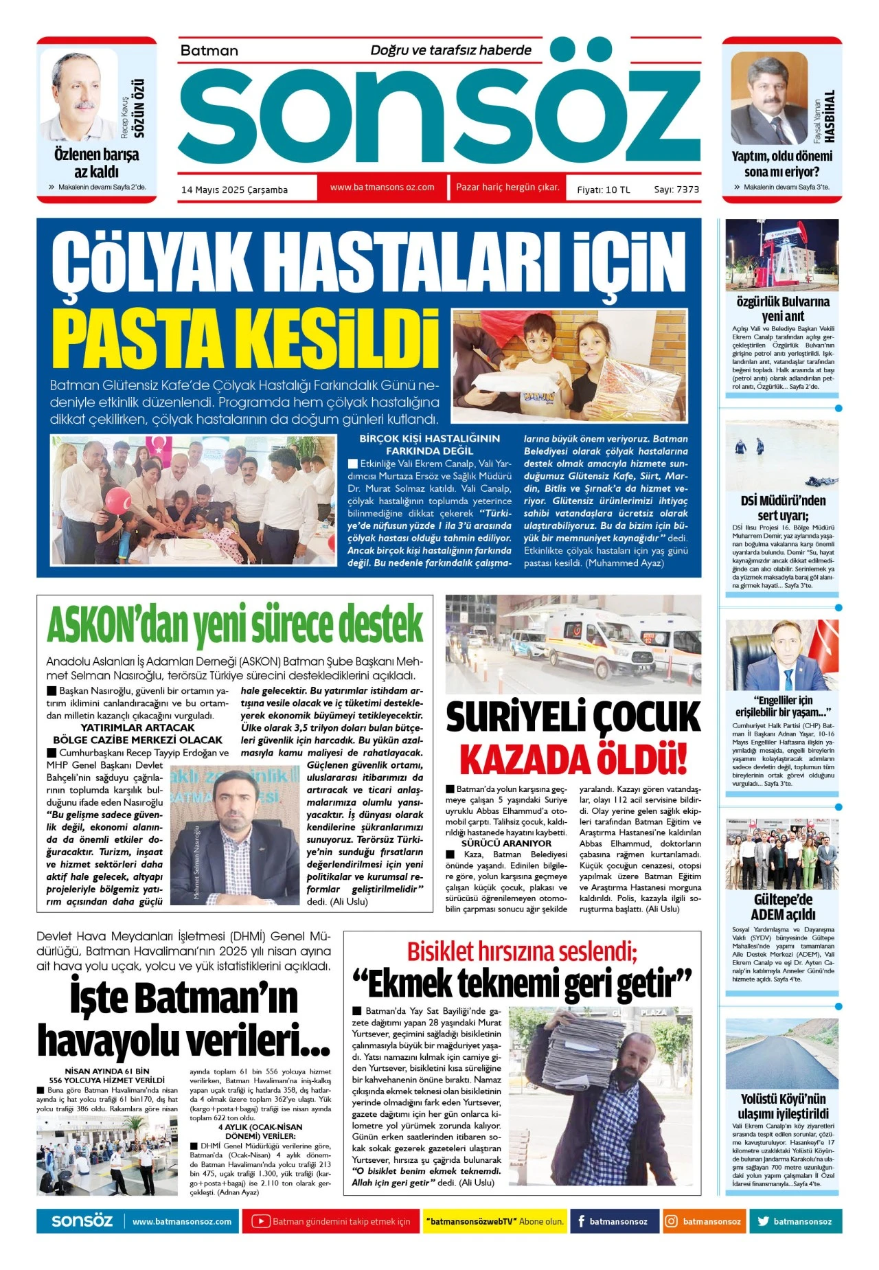 14 Mayıs 2025 e-gazete