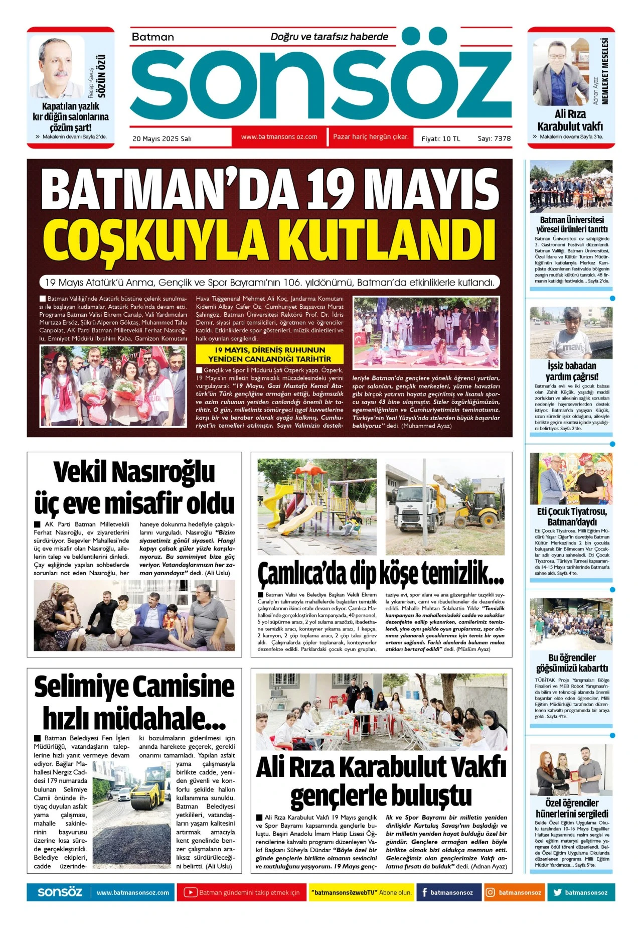 20 Mayıs 2025 e-gazete