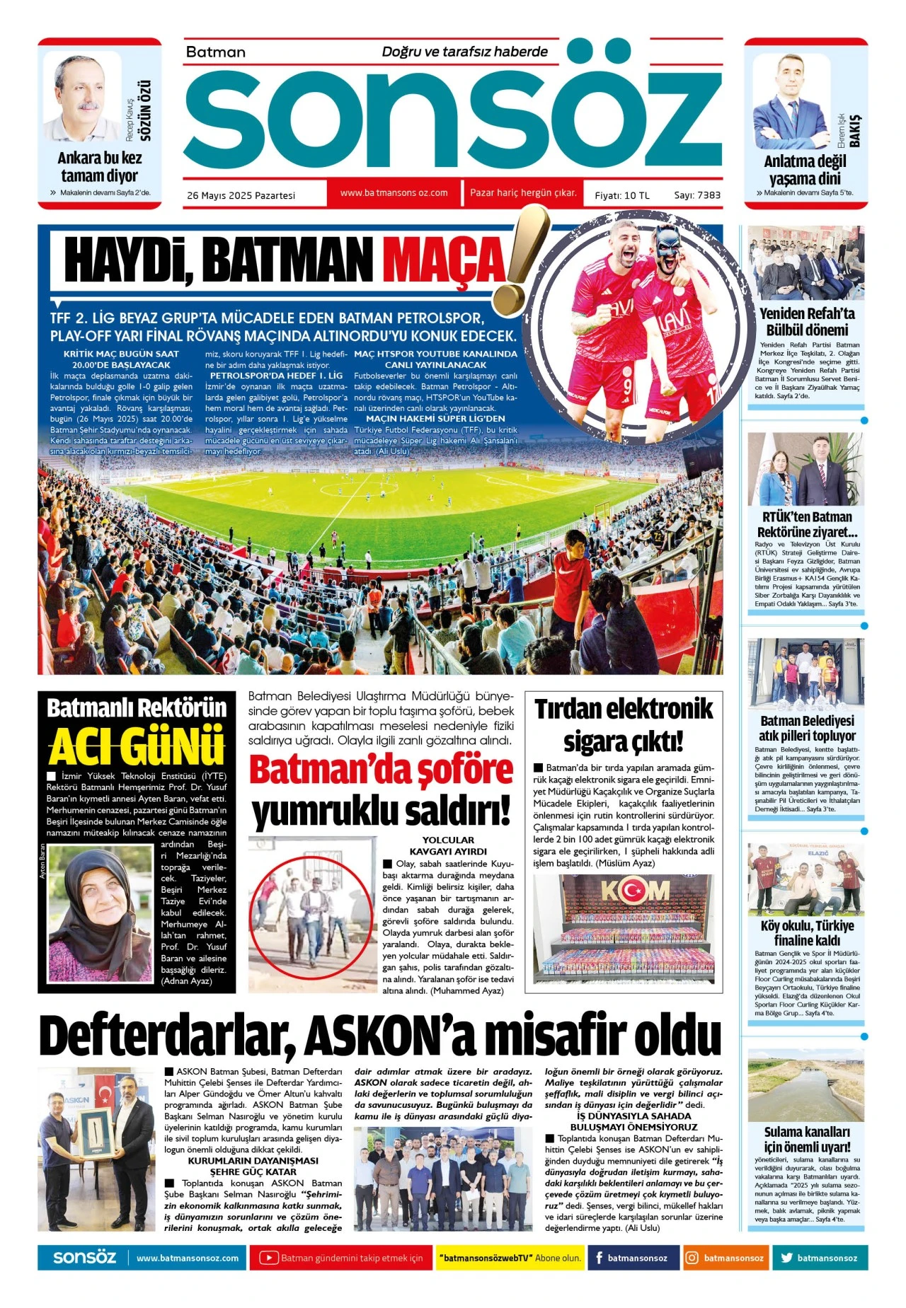 26 Mayıs 2025 e-gazete