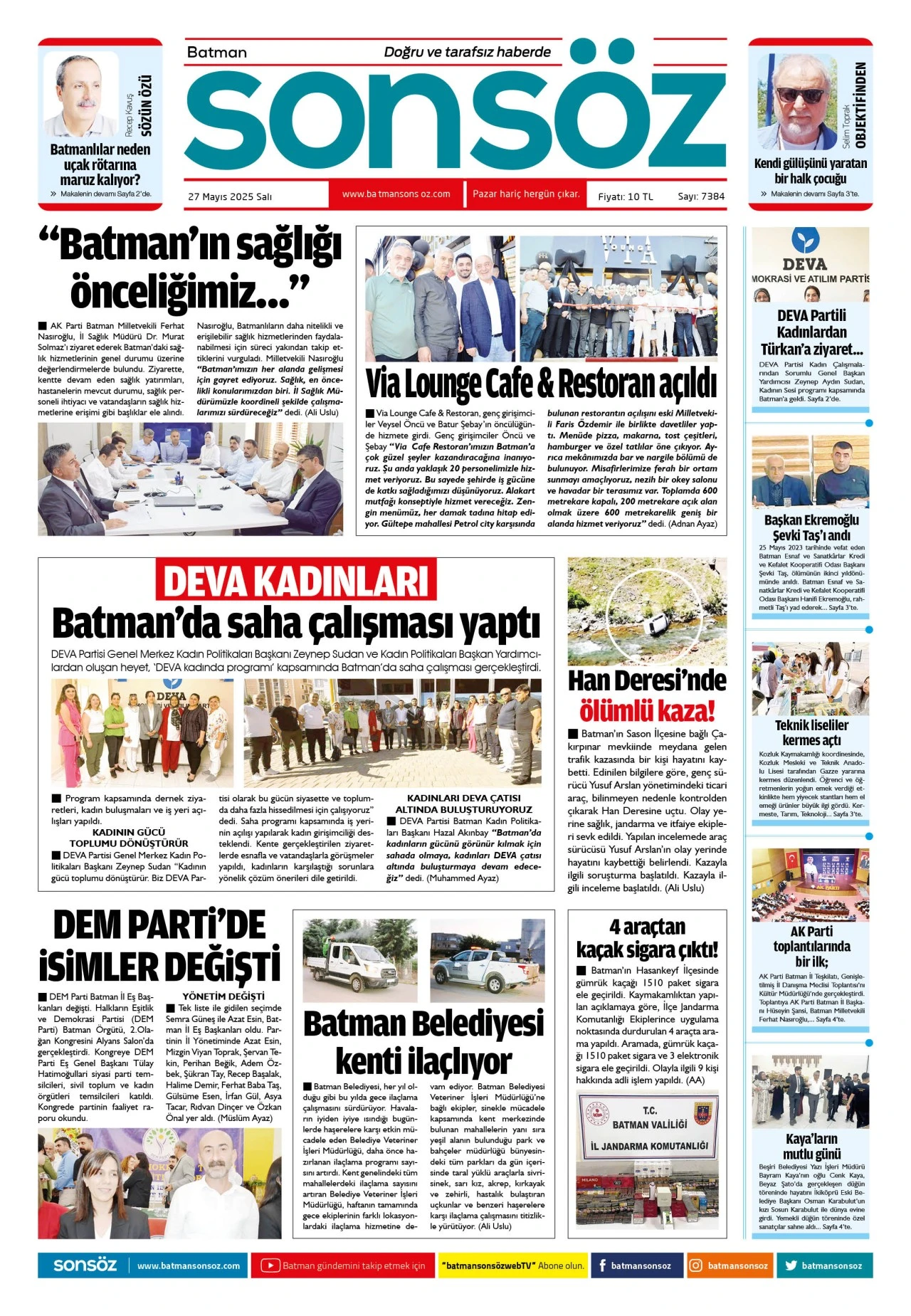 27 Mayıs 2025 e-gazete