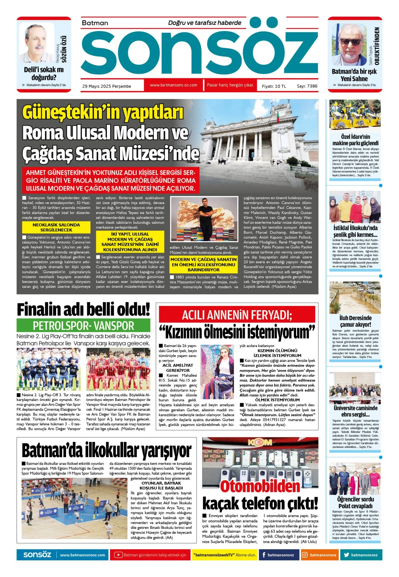 29 Mayıs 2025 e-gazete