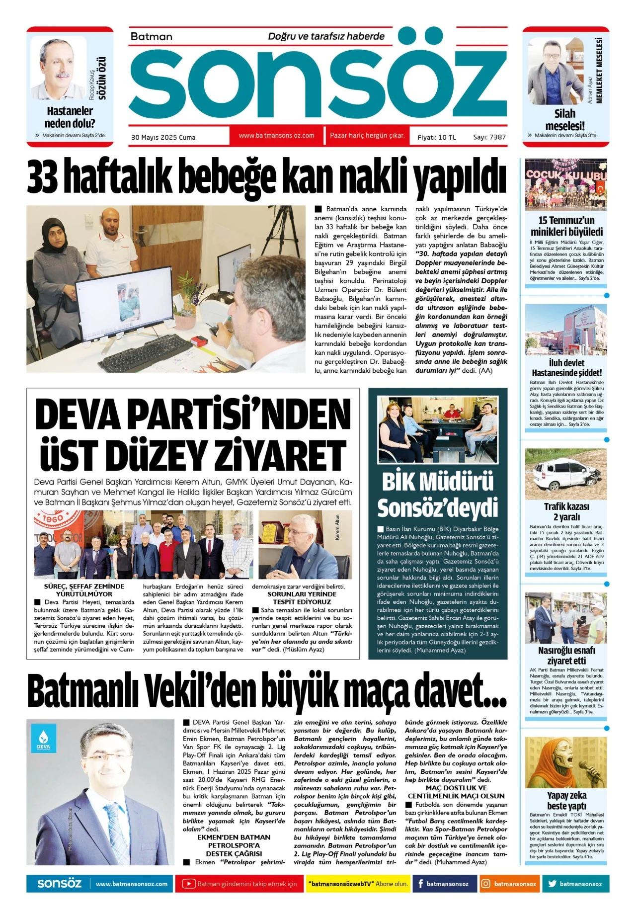 30 Mayıs 2025 e-gazete