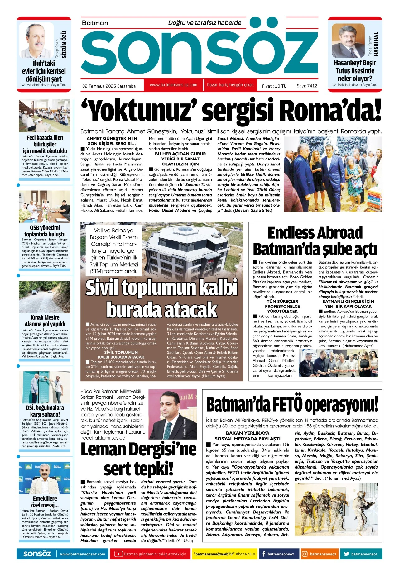 2 Temmuz 2025 e-gazete