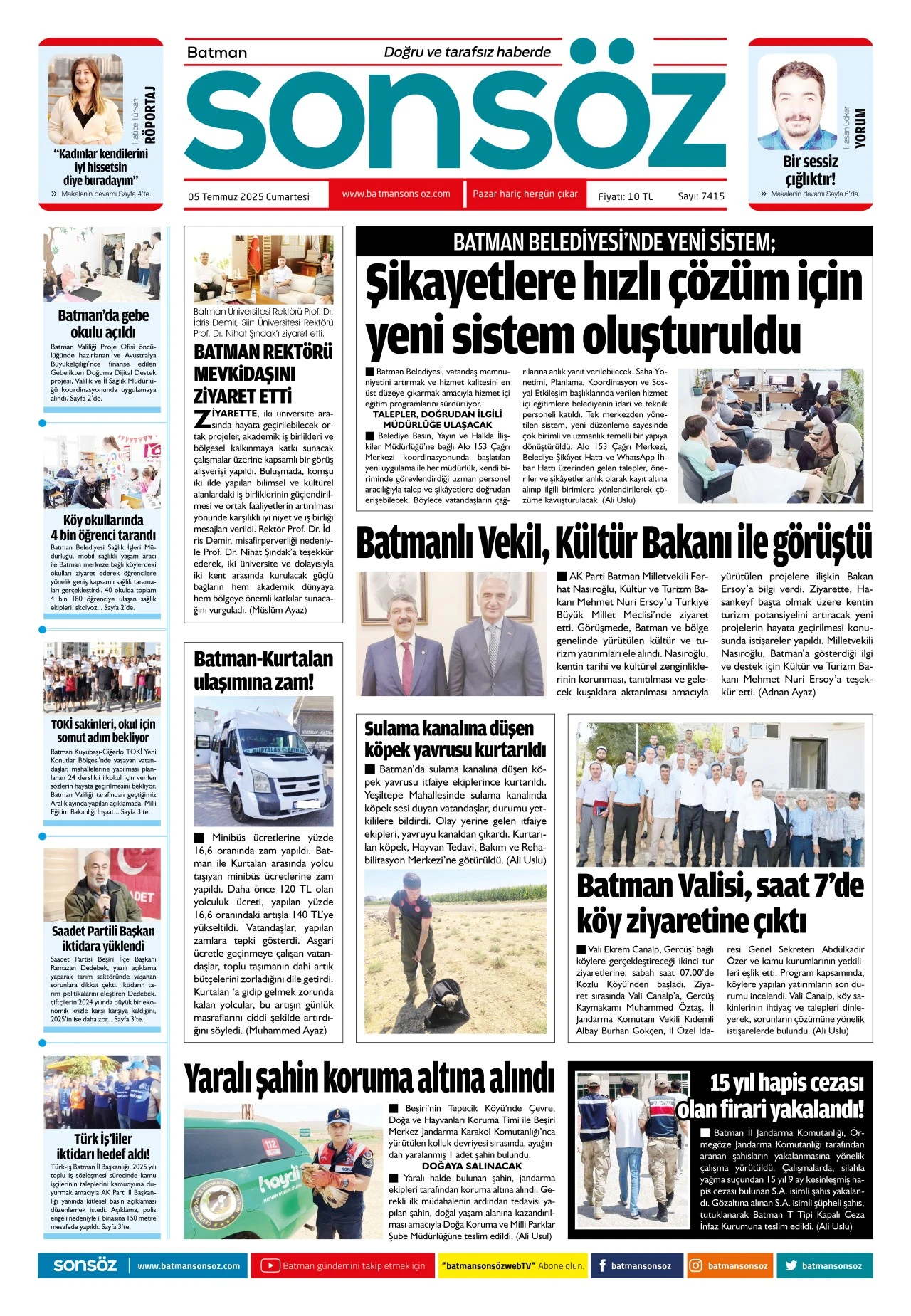 5 Temmuz 2025 e-gazete
