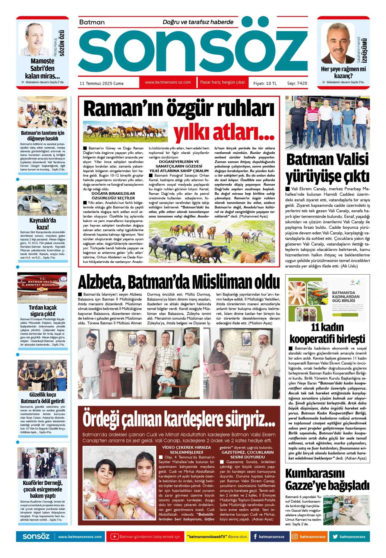 11 Temmuz 2025 e-gazete
