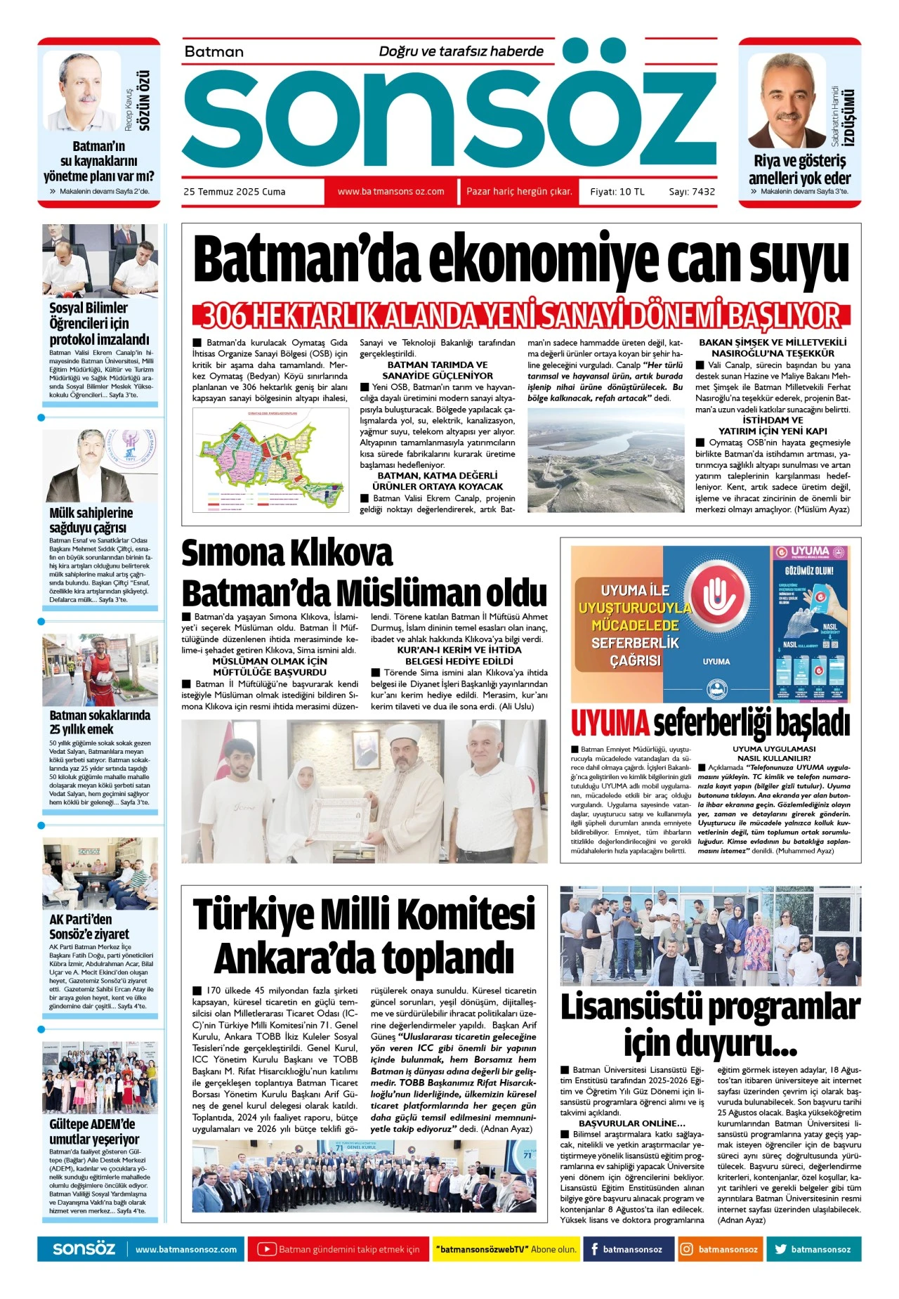 25 Temmuz 2025 e-gazete