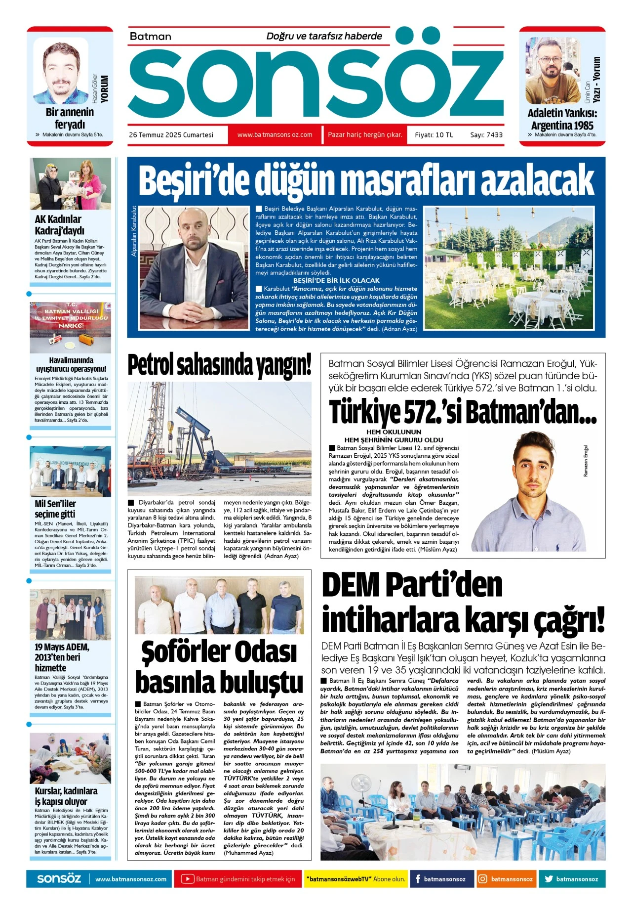 26 Temmuz 2025 e-gazete