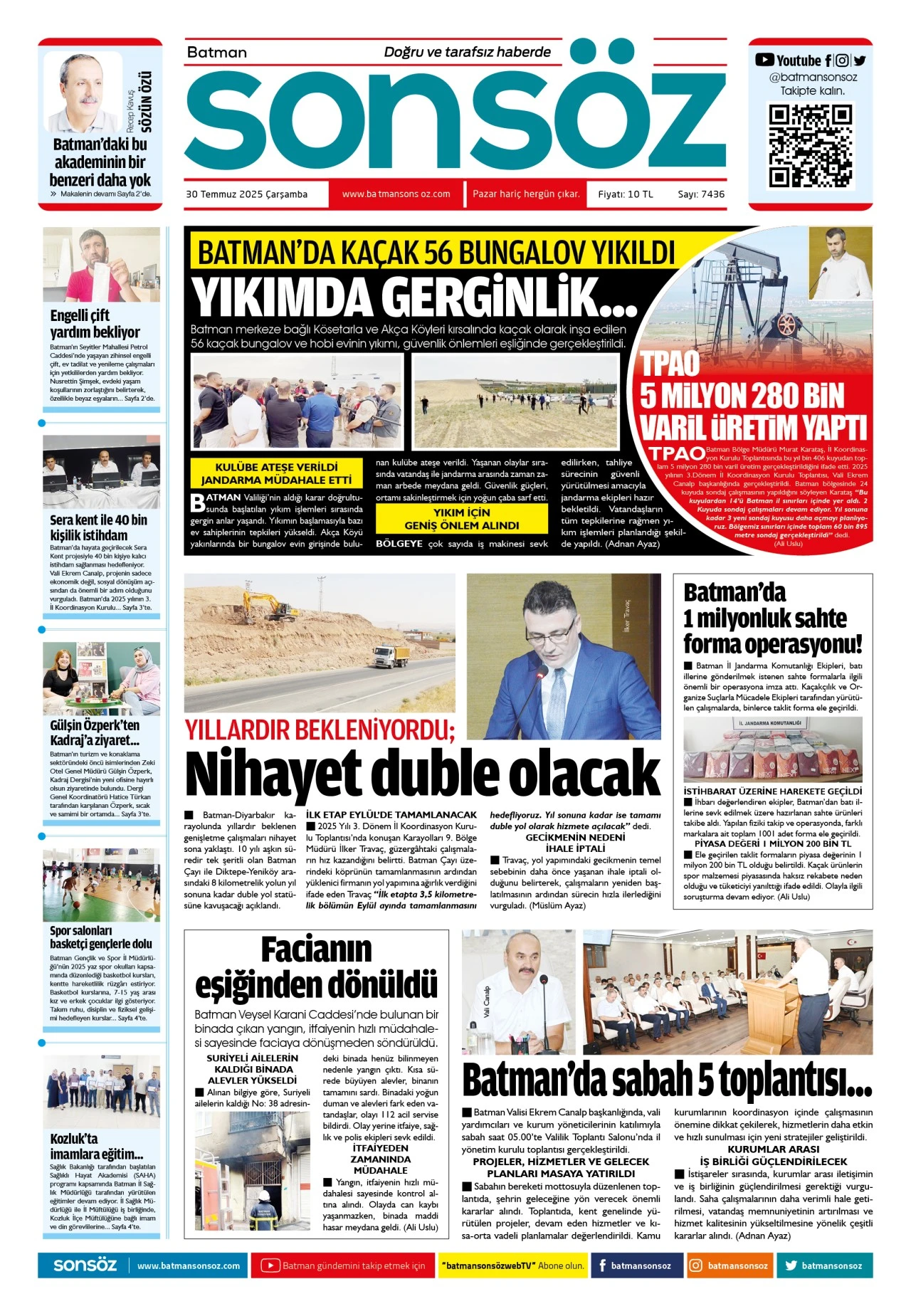30 Temmuz 2025 e-gazete