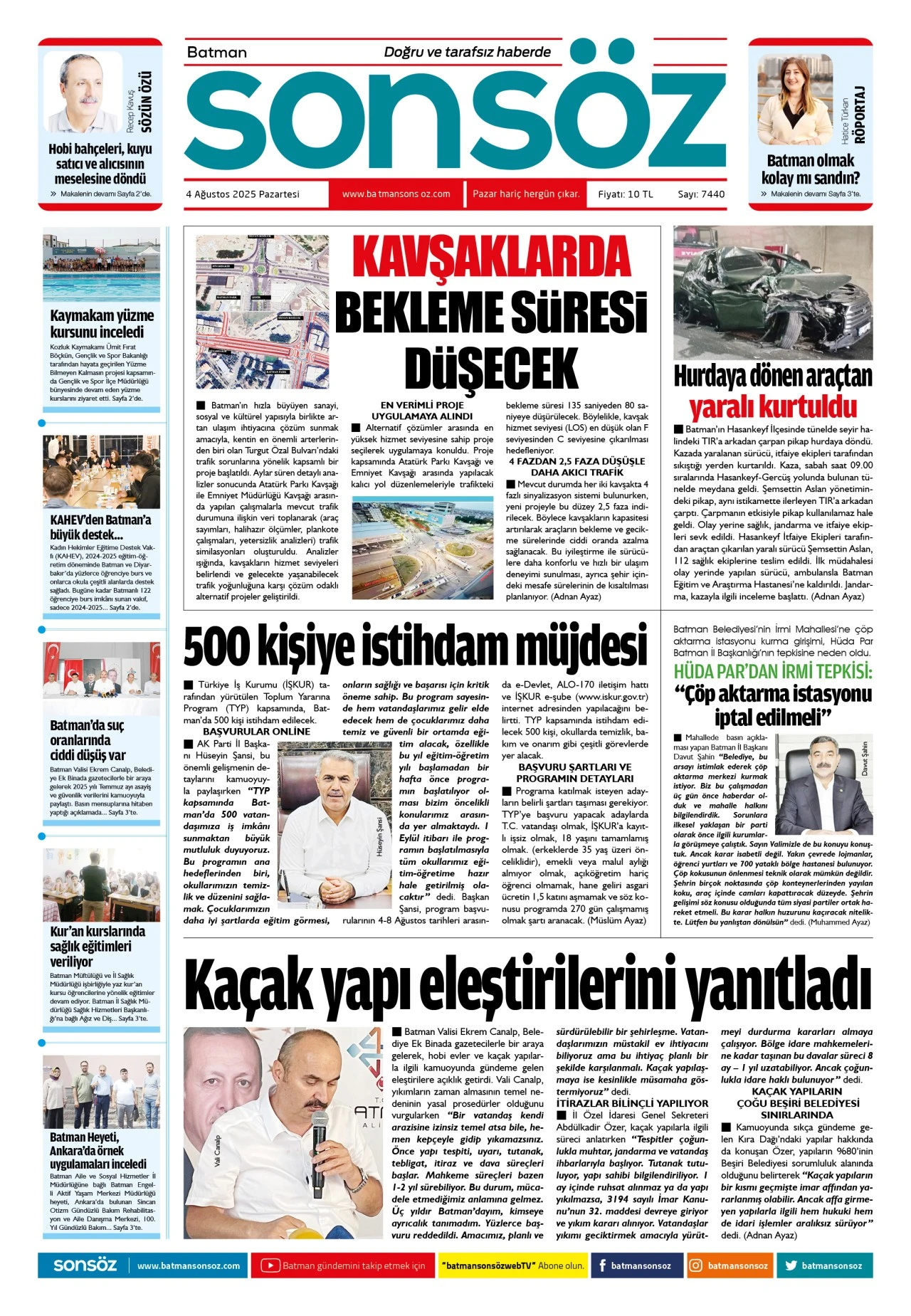 4 Ağustos 2025 e-gazete