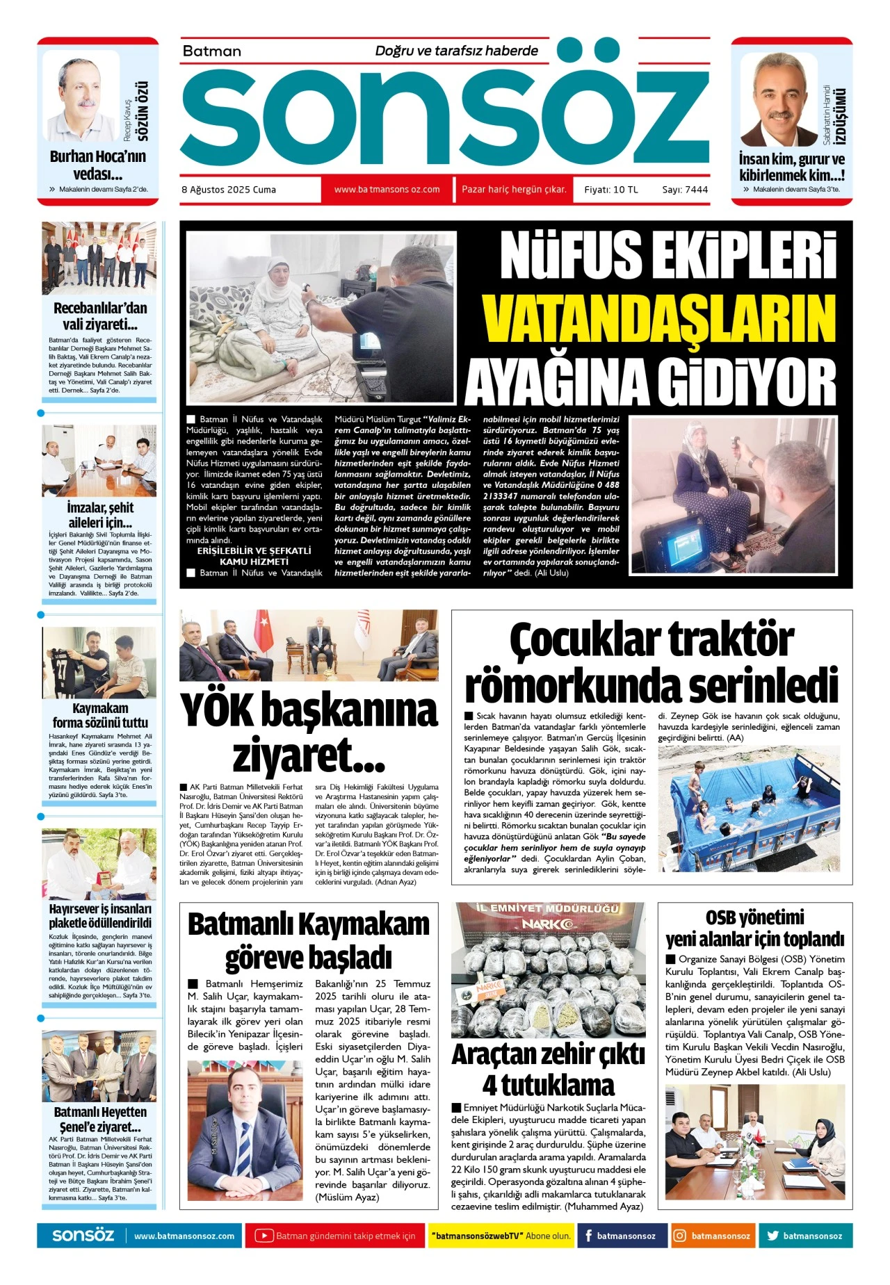 8 Ağustos 2025 e-gazete