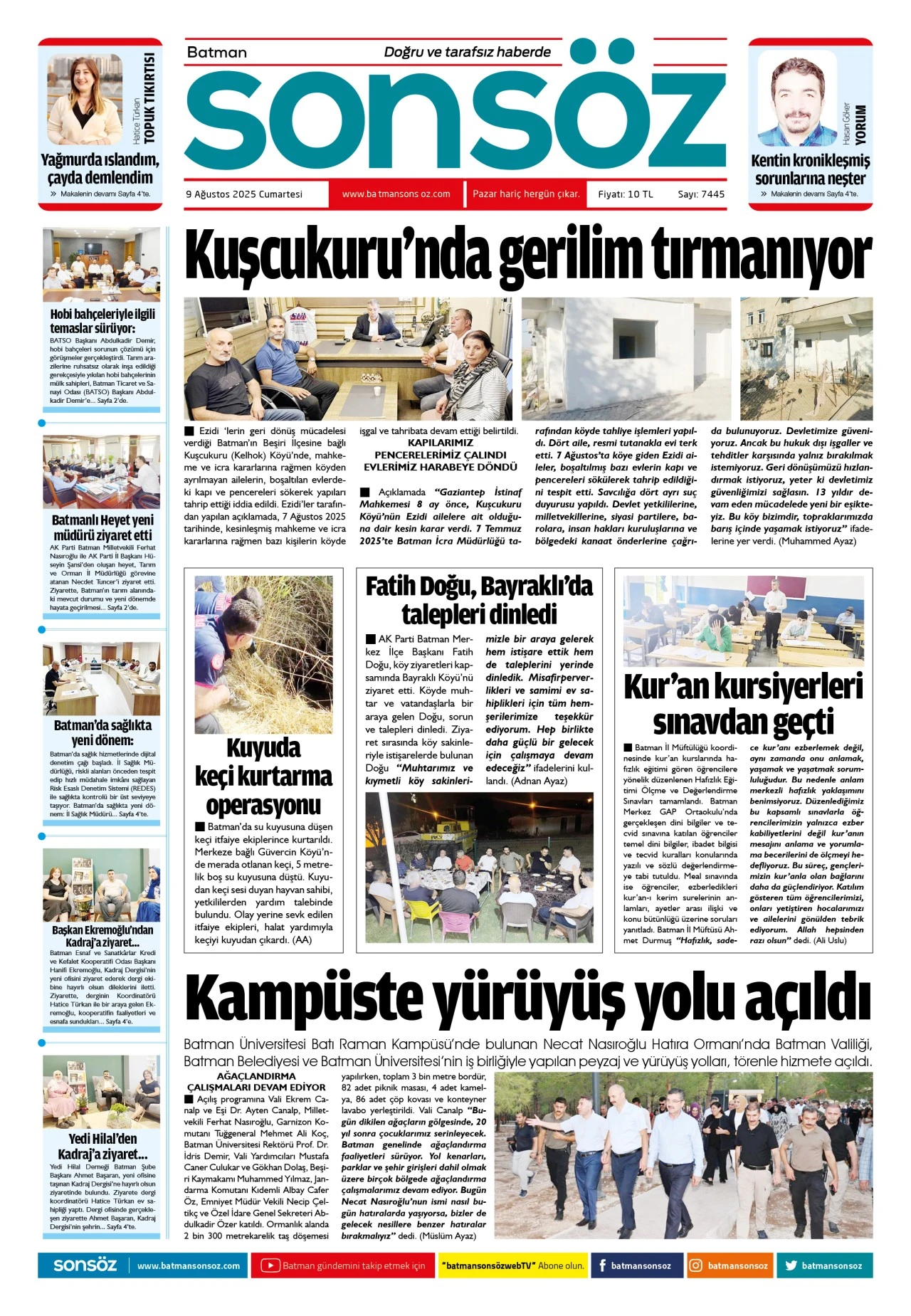 9 Ağustos 2025 e-gazete