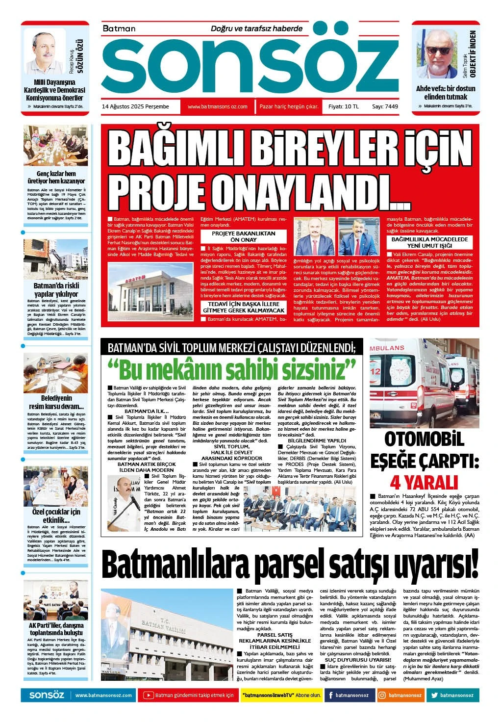 14 Ağustos 2025 e-gazete