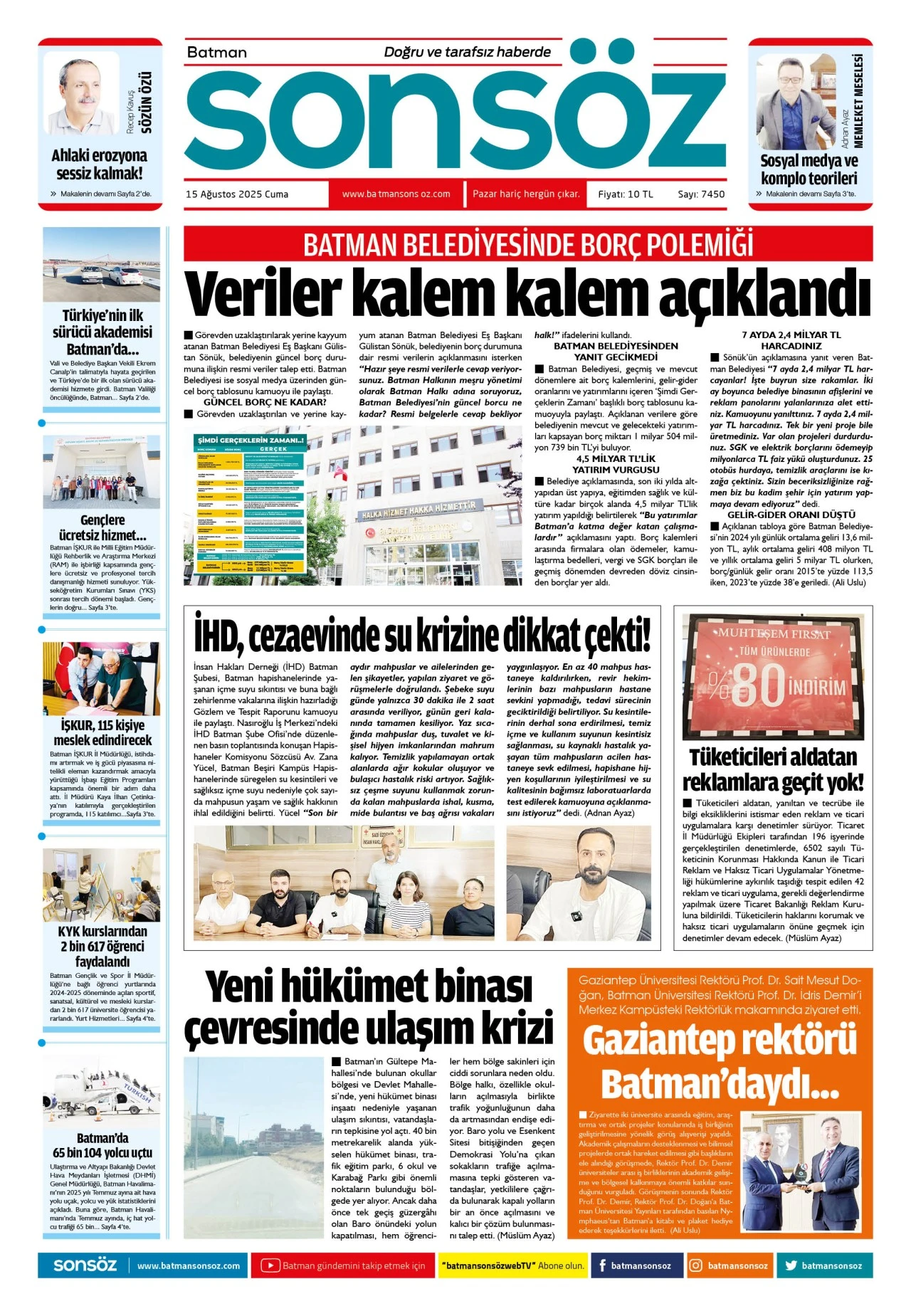 15 Ağustos 2025 e-gazete
