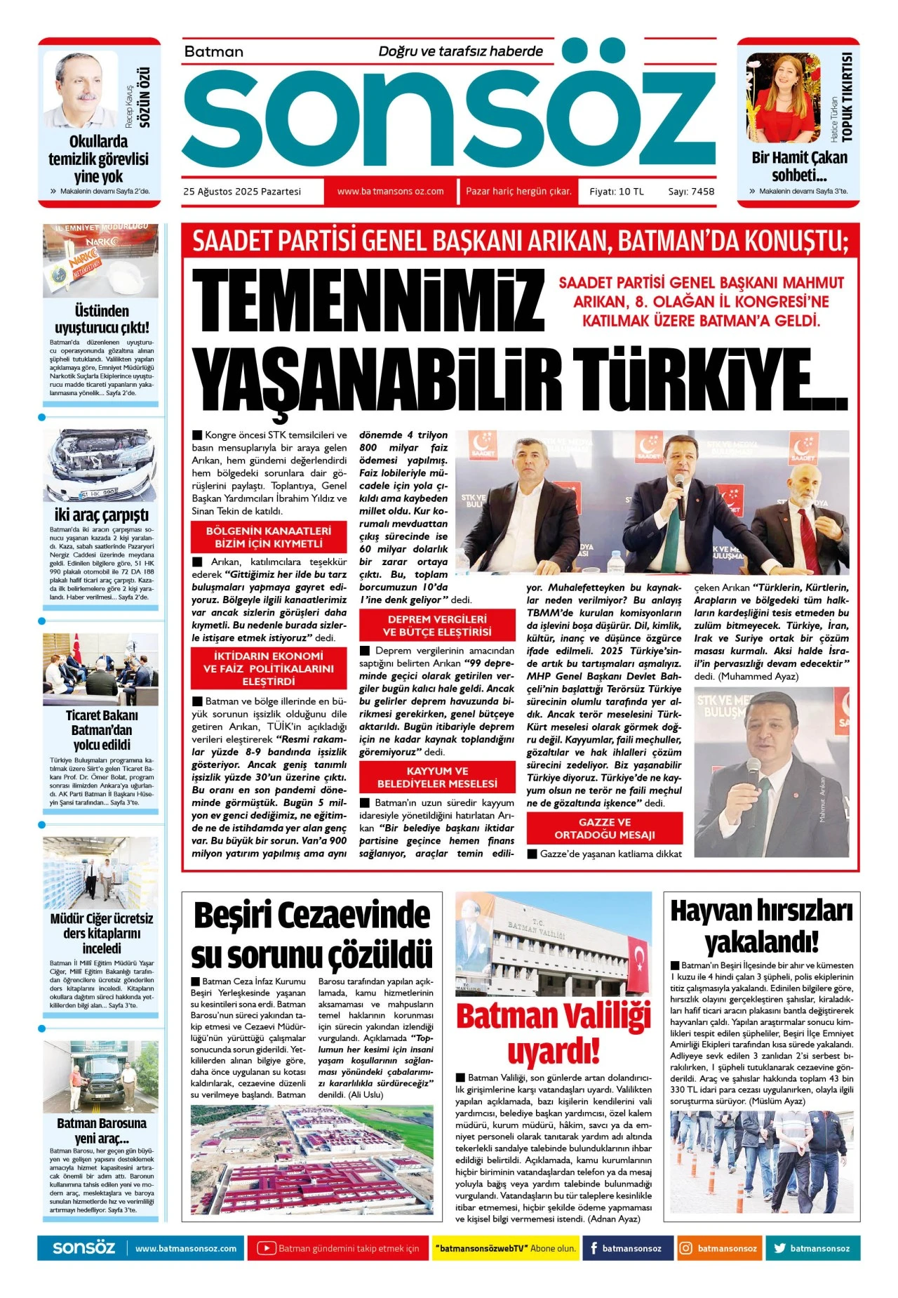 25 Ağustos 2025 e-gazete