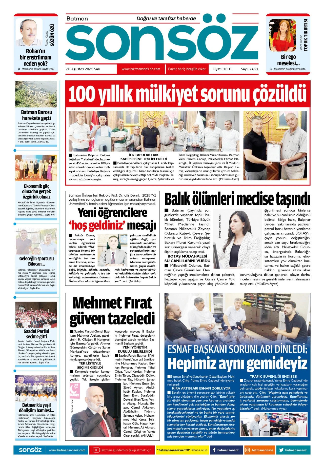 26 Ağustos 2025 e-gazete