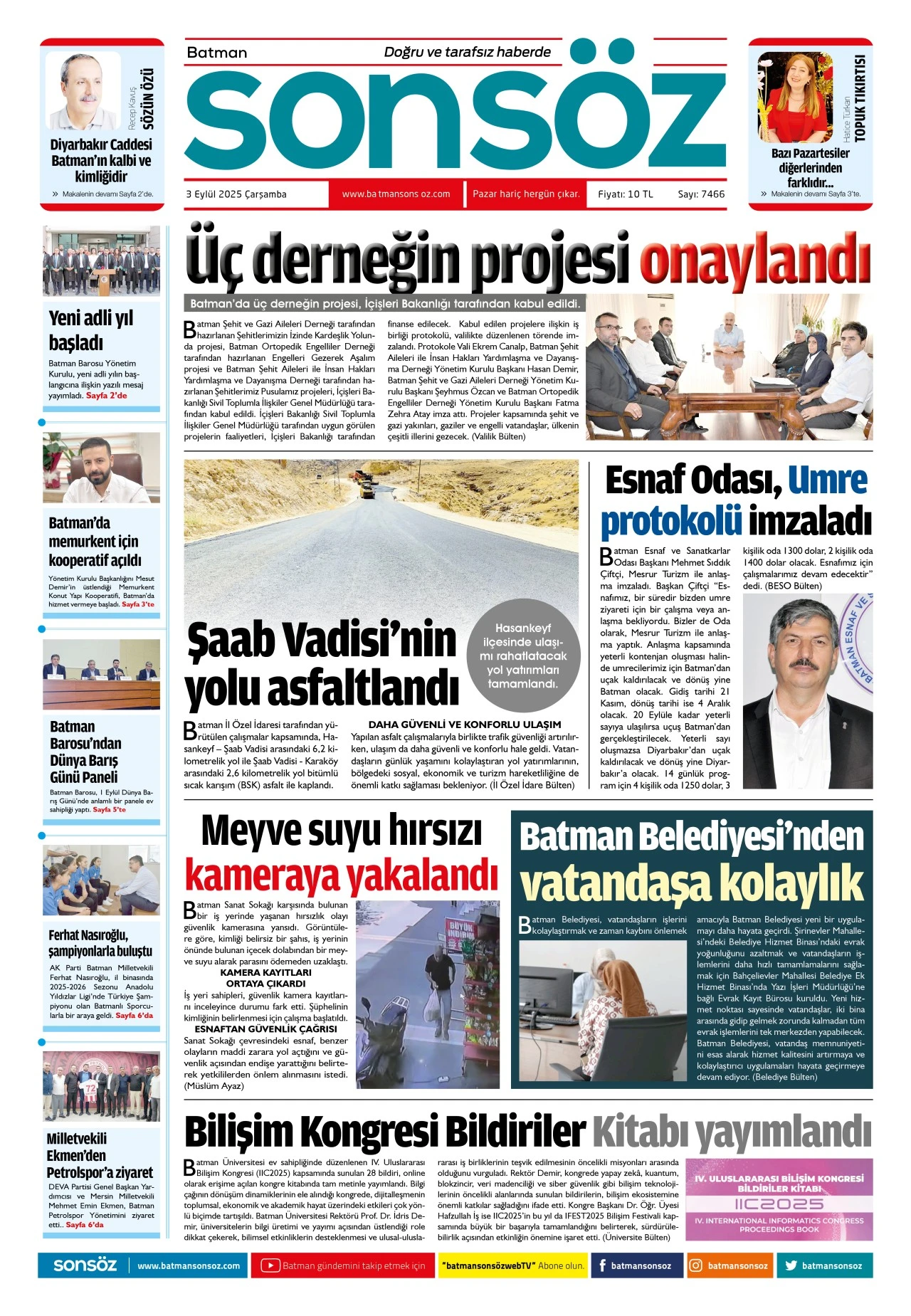 3 Eyl&uuml;l 2025 e-gazete
