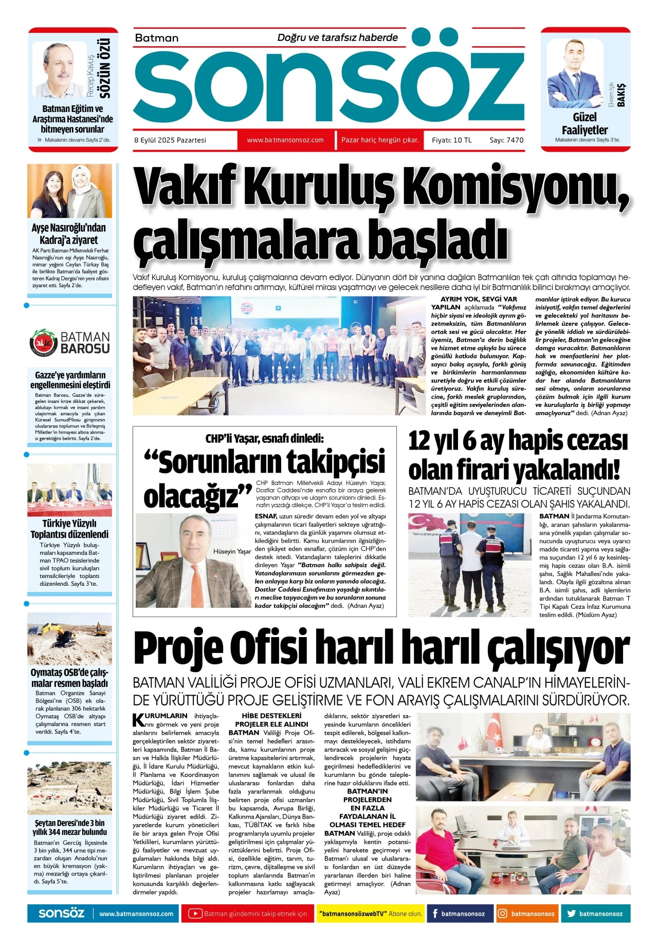 8 Eyl&uuml;l 2025 e-gazete