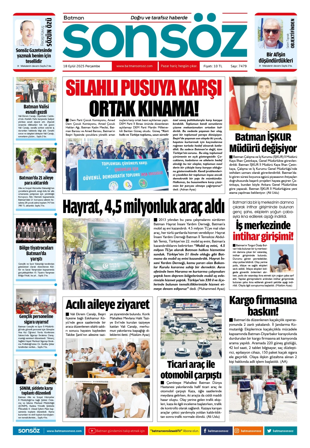 18 Eyl&uuml;l 2025 e-gazete