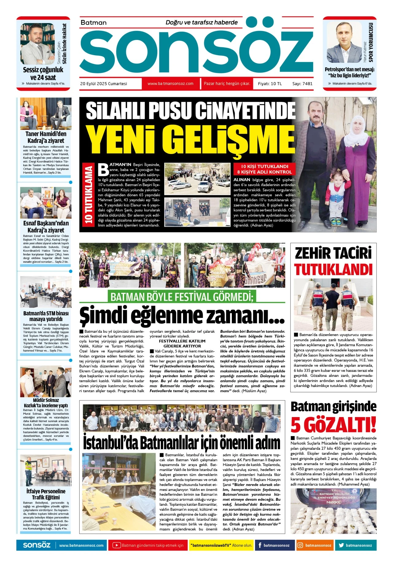20 Eyl&uuml;l 2025 e-gazete