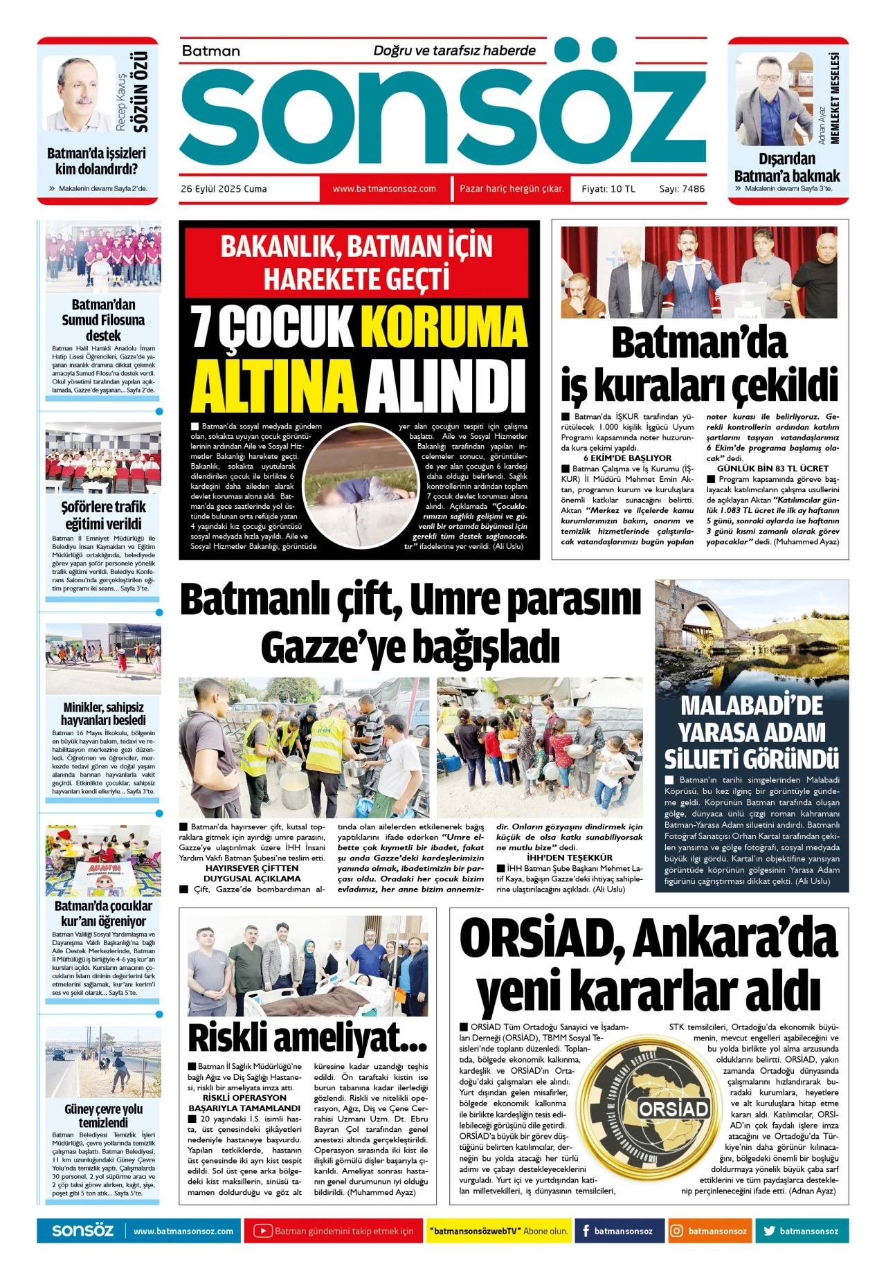 26 Eyl&uuml;l 2025 e-gazete
