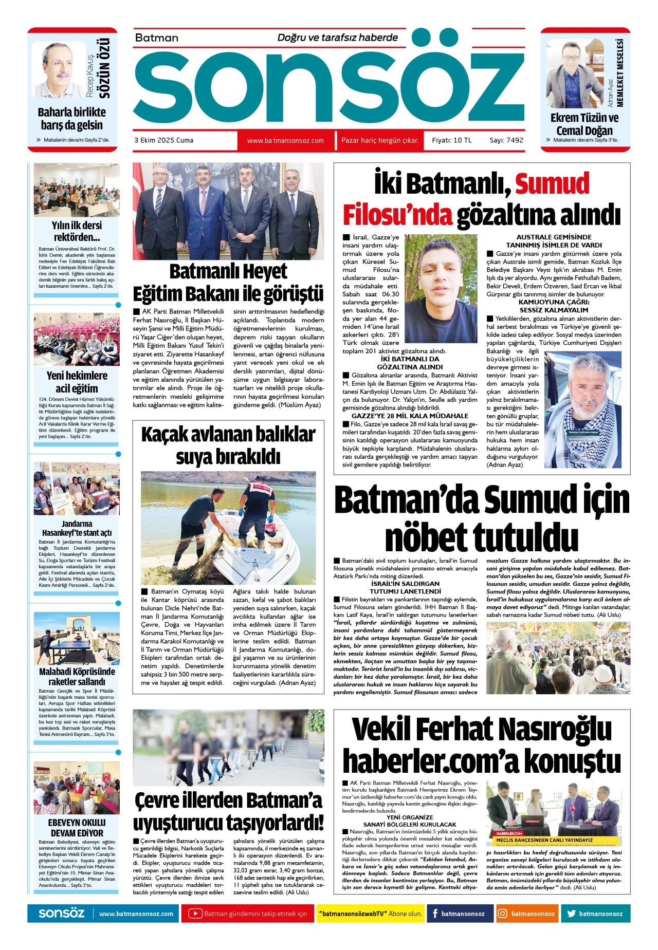 3 Ekim 2025 e-gazete