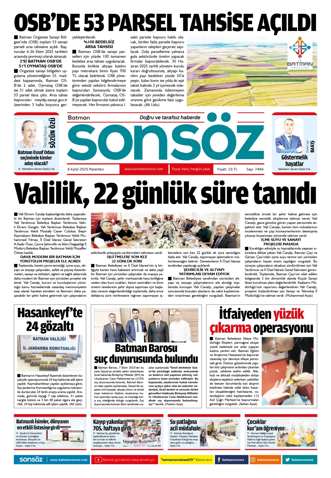 6 Ekim 2025 e-gazete