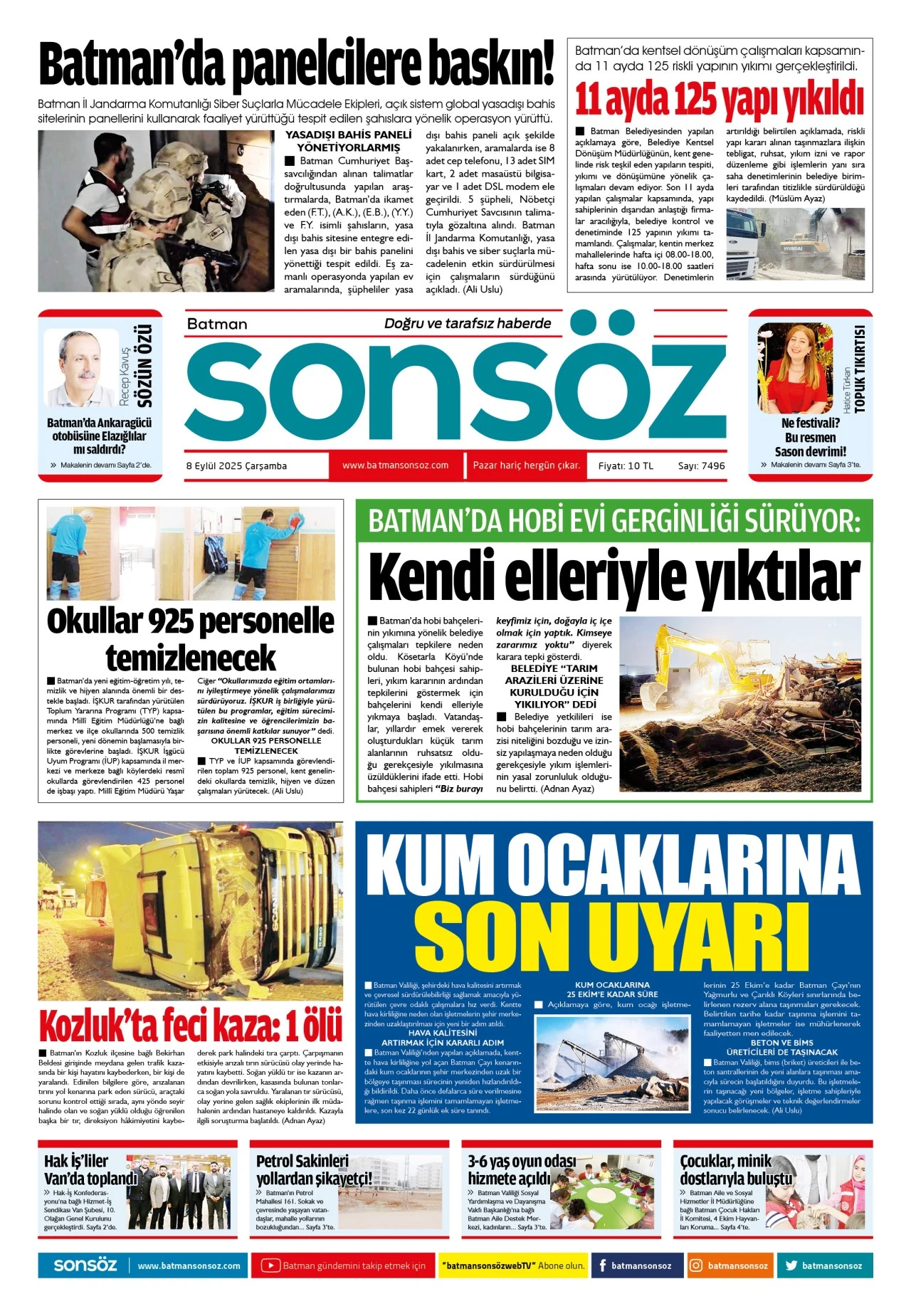 8 Ekim 2025 e-gazete