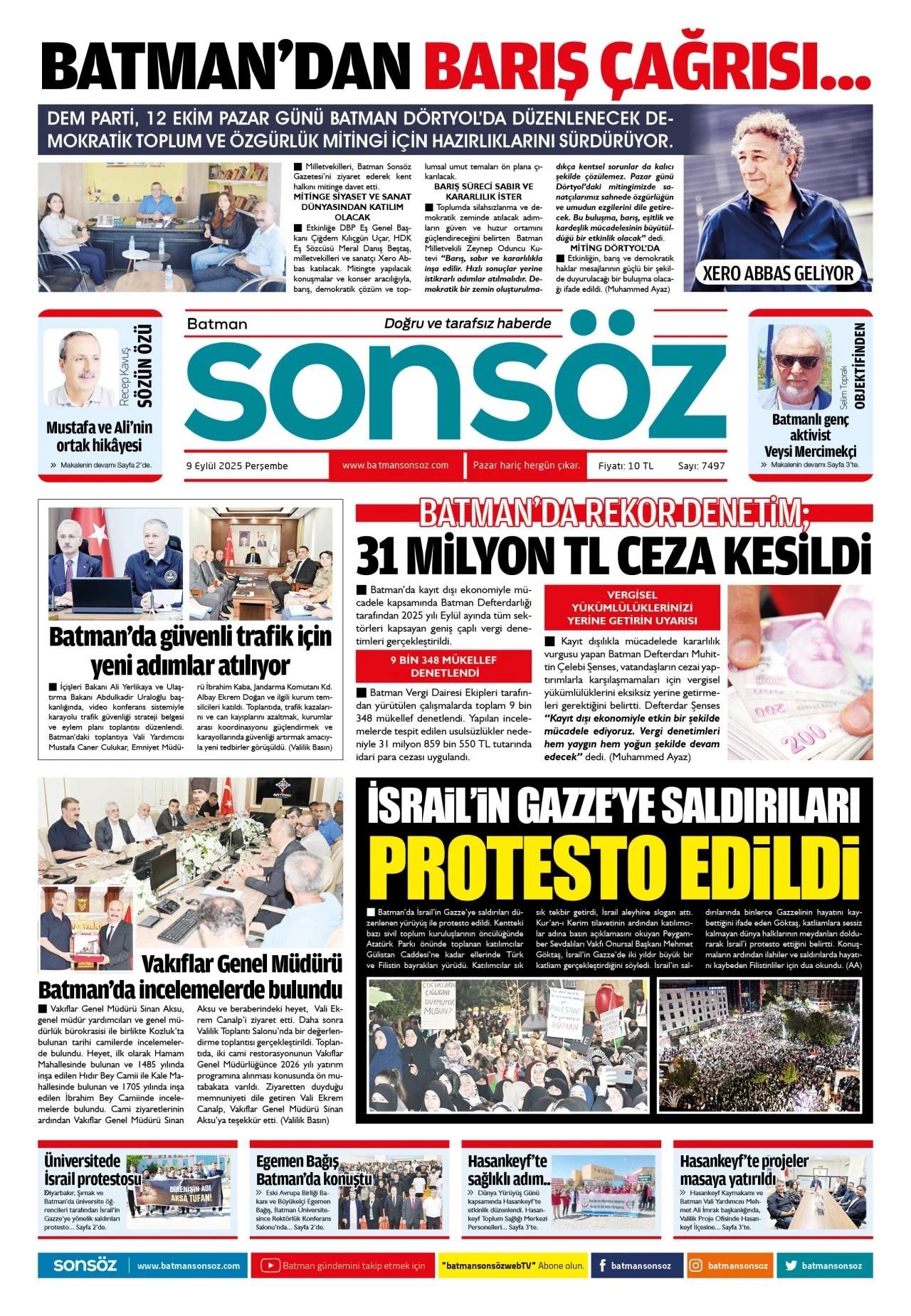 9 Ekim 2025 e-gazete