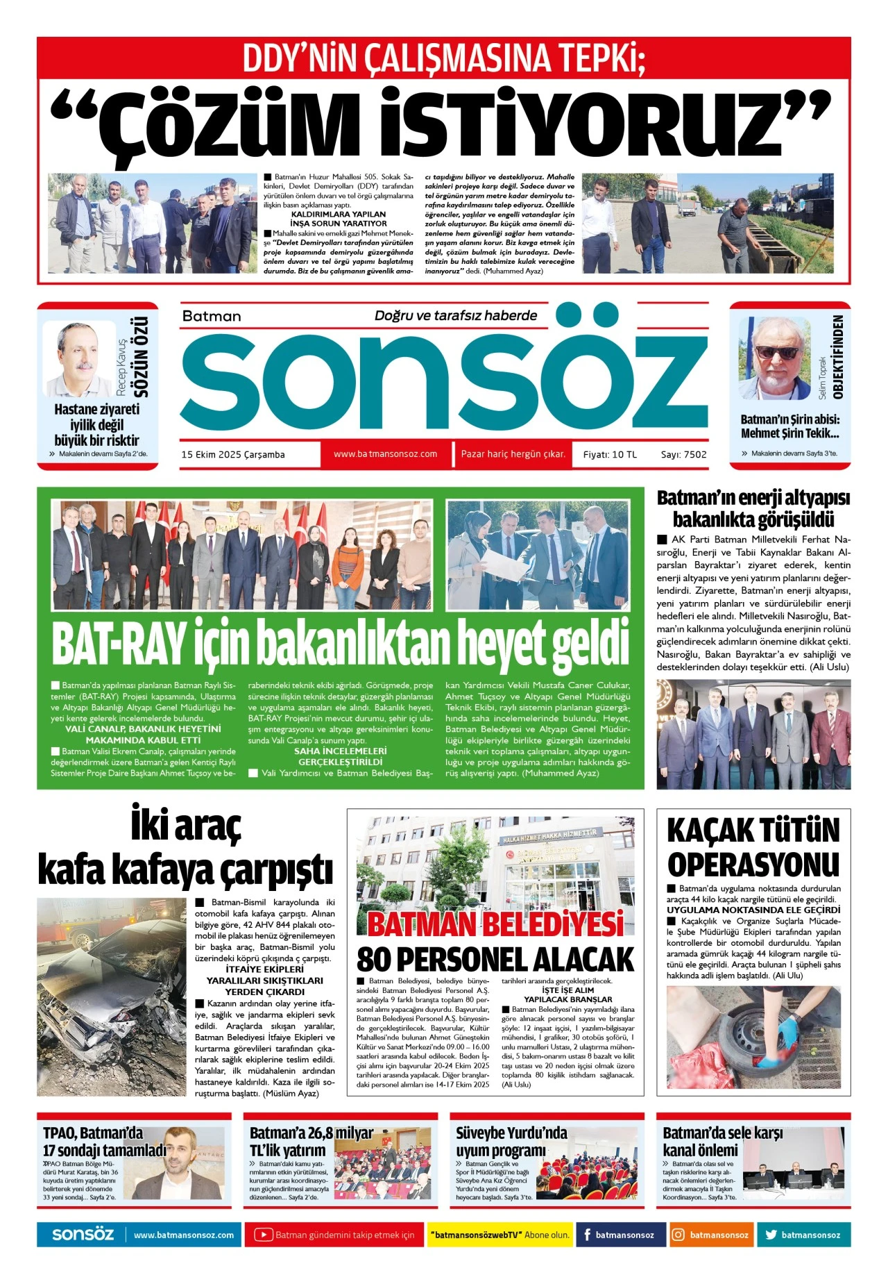 15 Ekim 2025 e-gazete