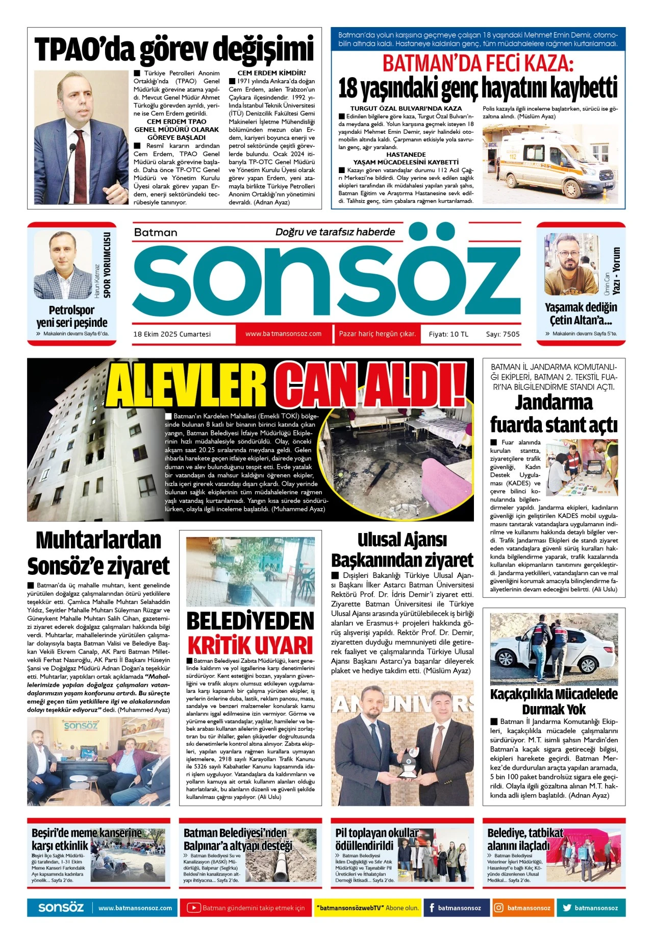 18 Ekim 2025 e-gazete