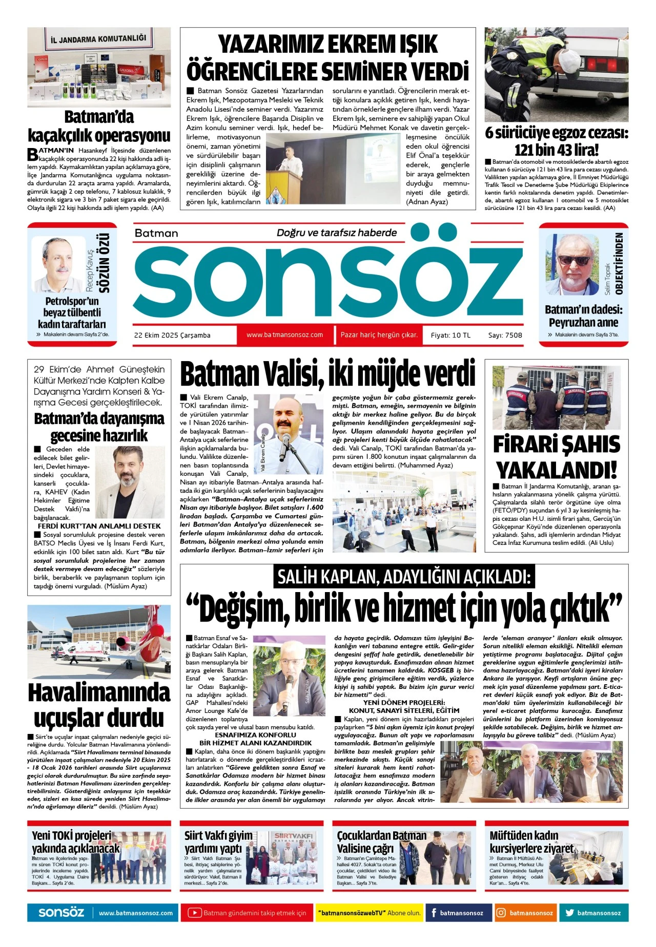 22 Ekim 2025 e-gazete