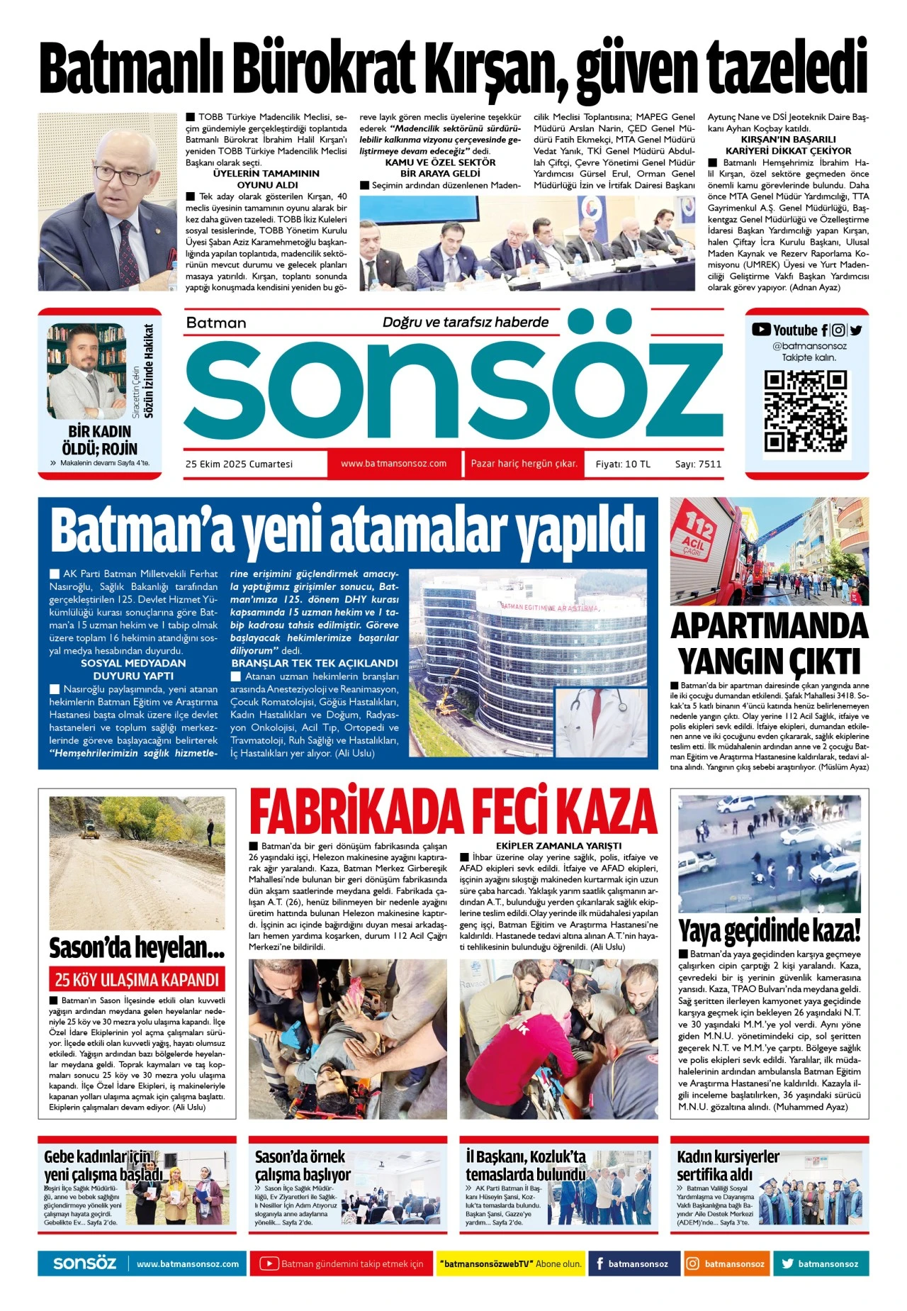 25 Ekim 2025 e-gazete
