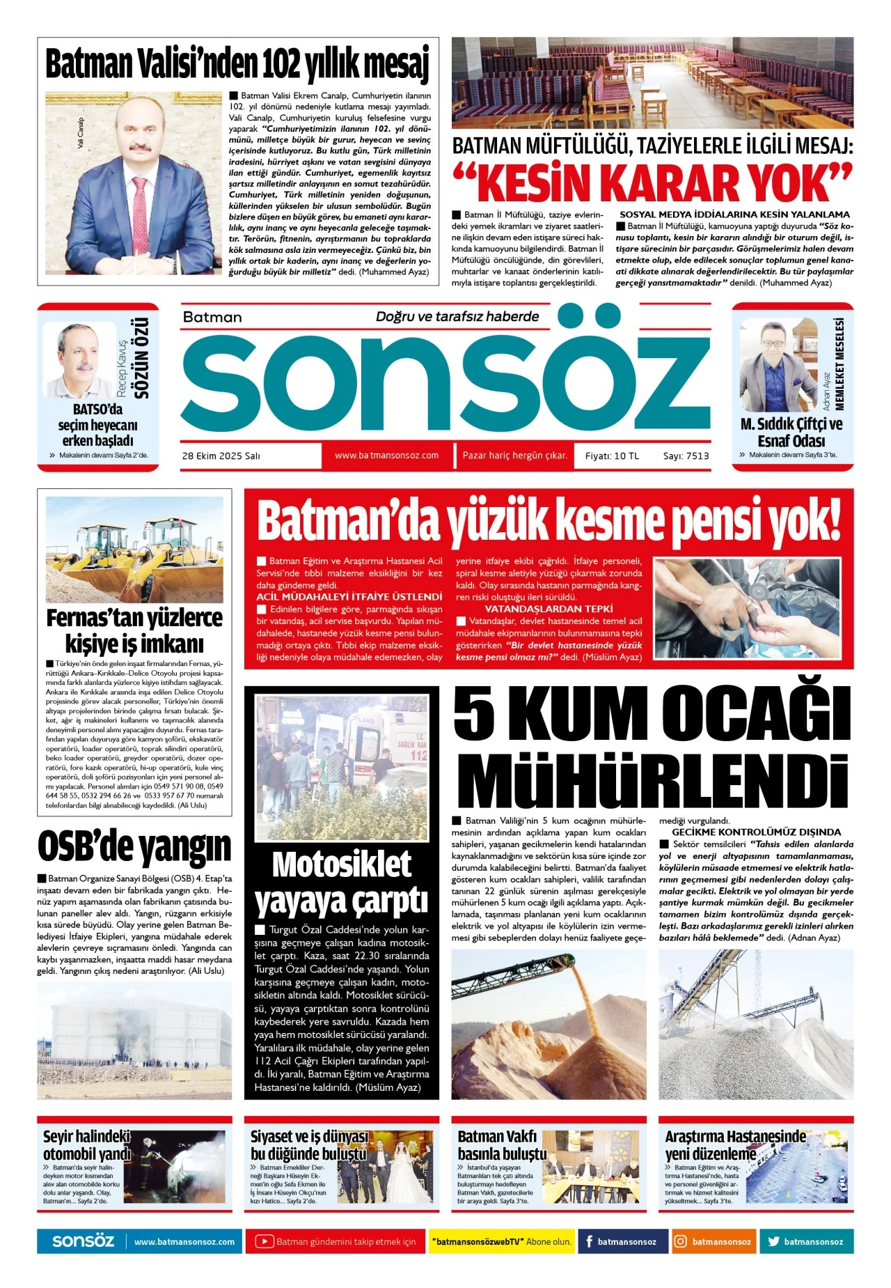 28 Ekim 2025 e-gazete