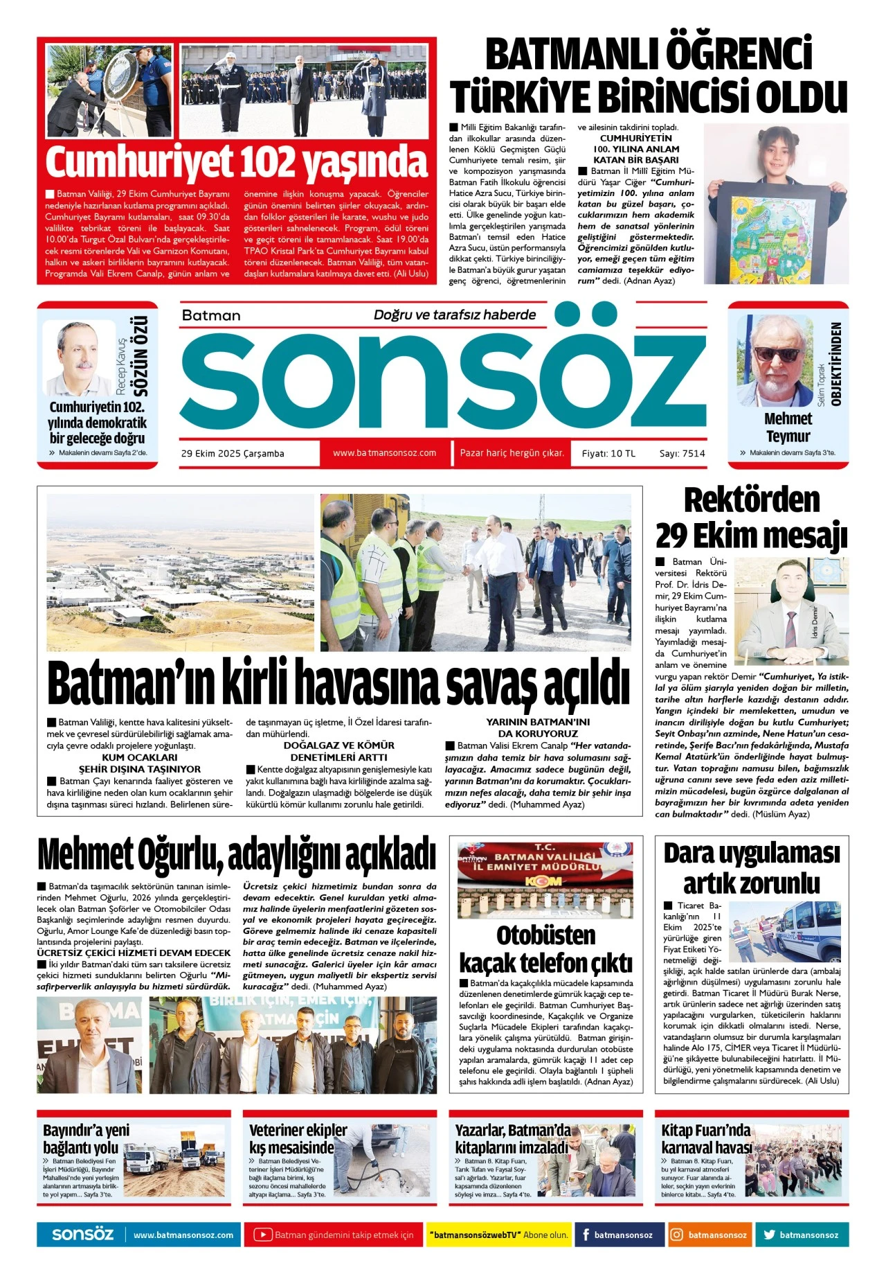 29 Ekim 2025 e-gazete