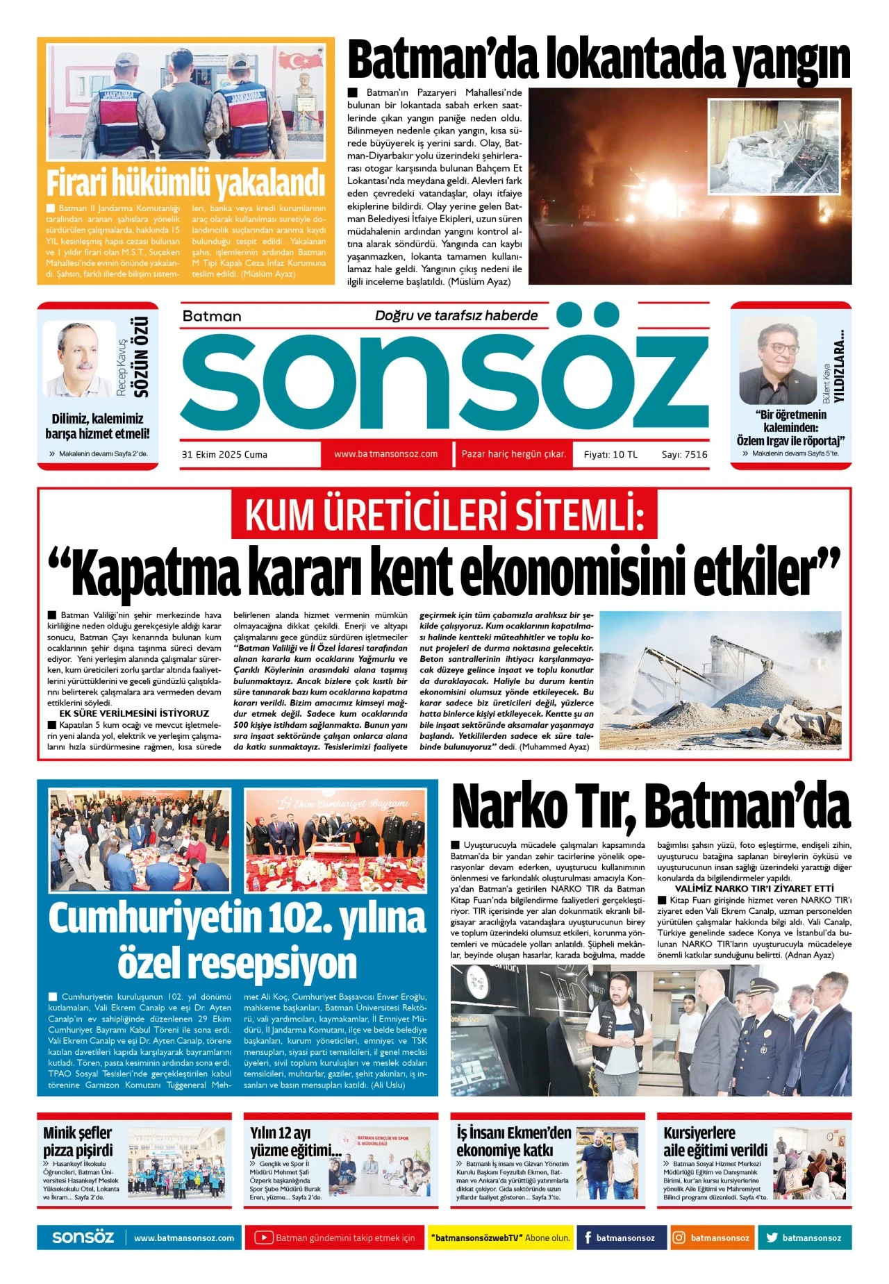 31 Ekim 2025 e-gazete