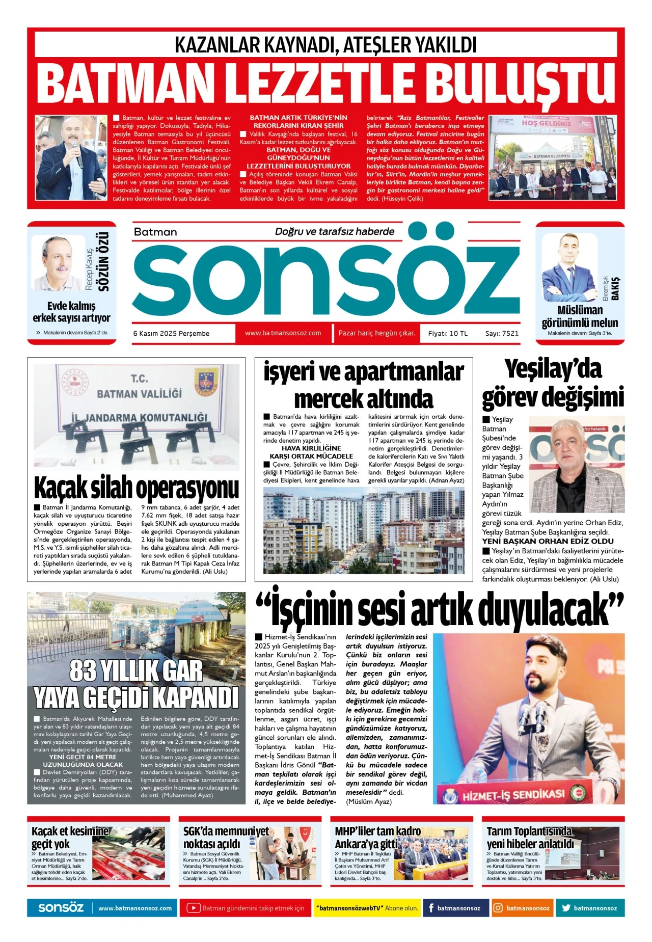 6 Kasım 2025 e-gazete