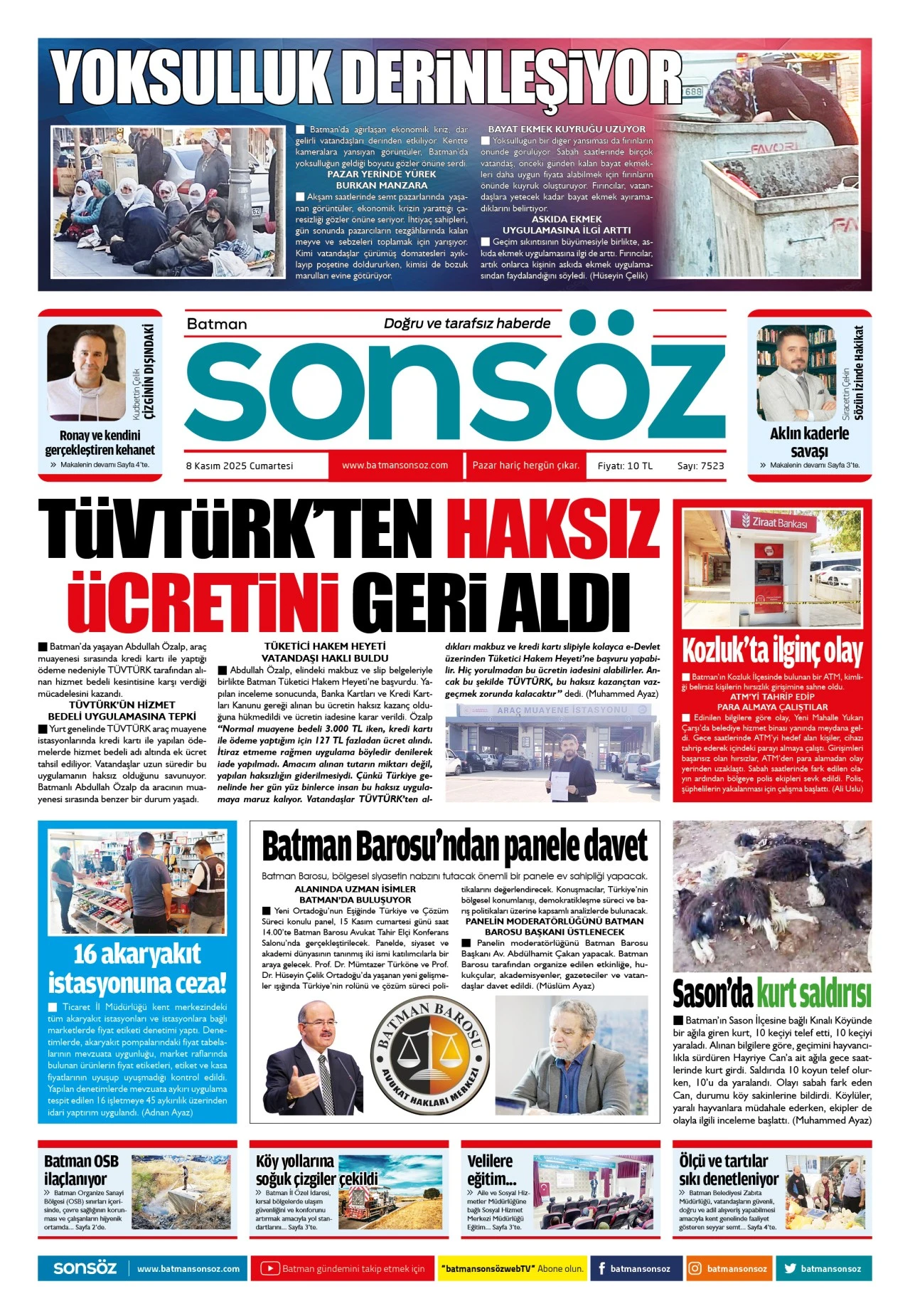 8 Kasım 2025 e-gazete