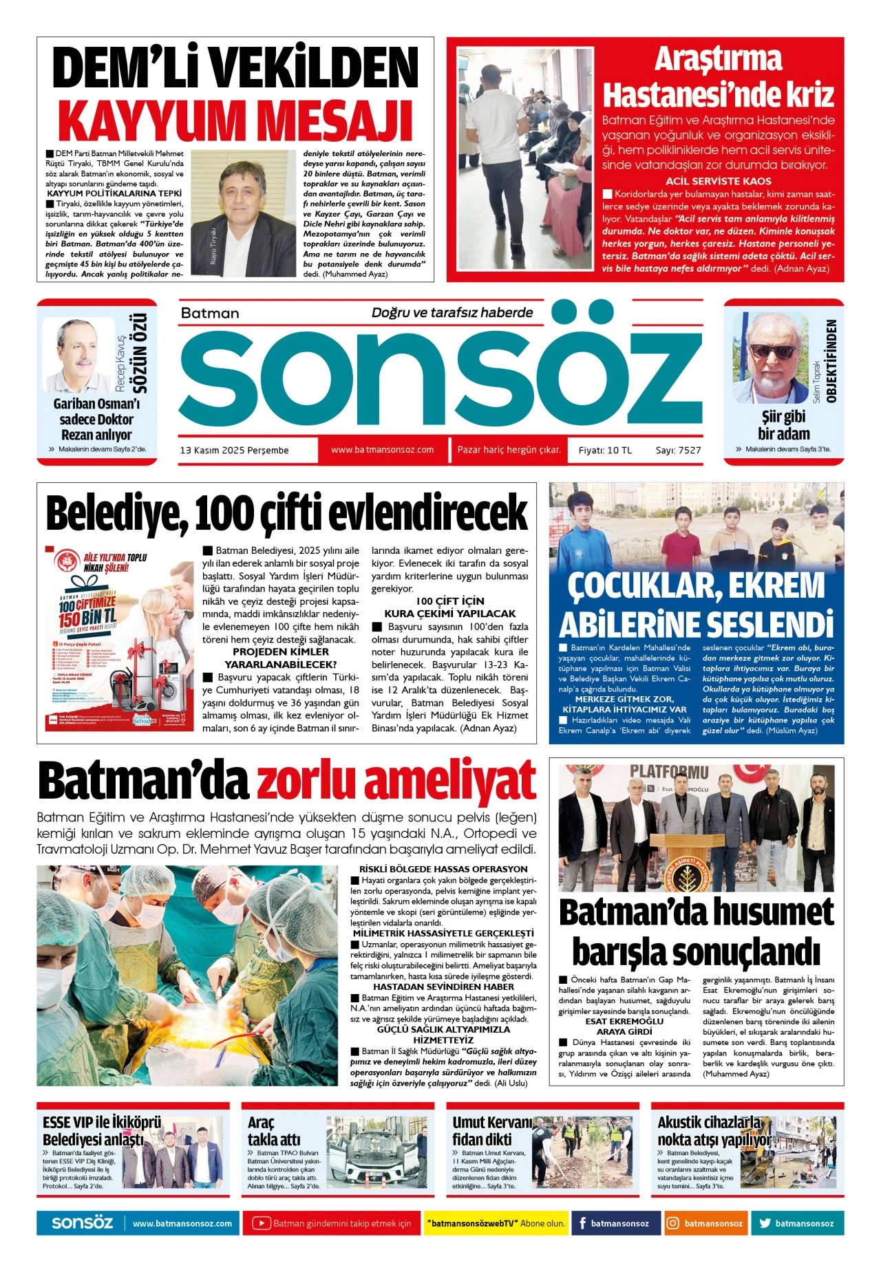13 Kasım 2025 e-gazete