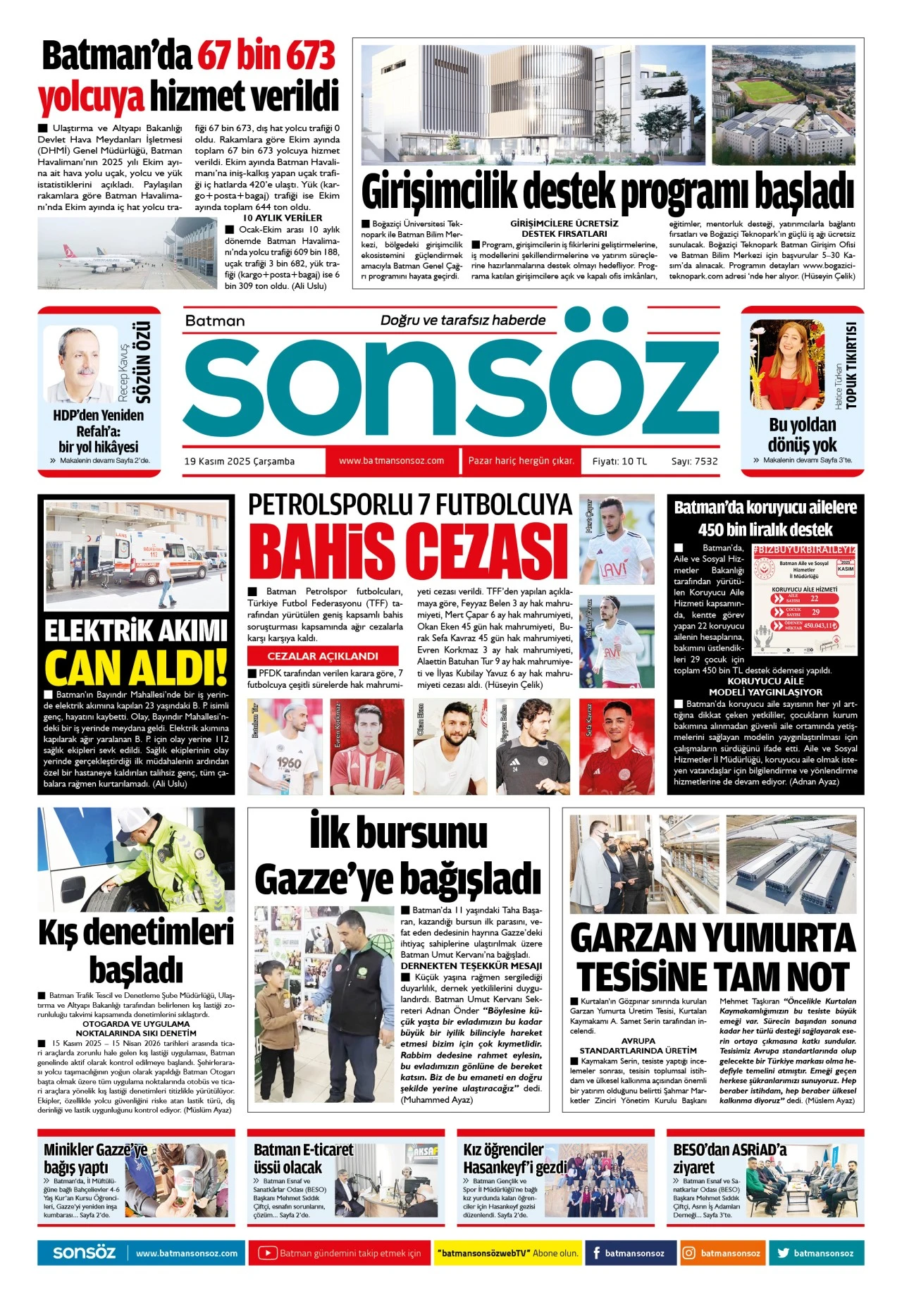 19 Kasım 2025 e-gazete