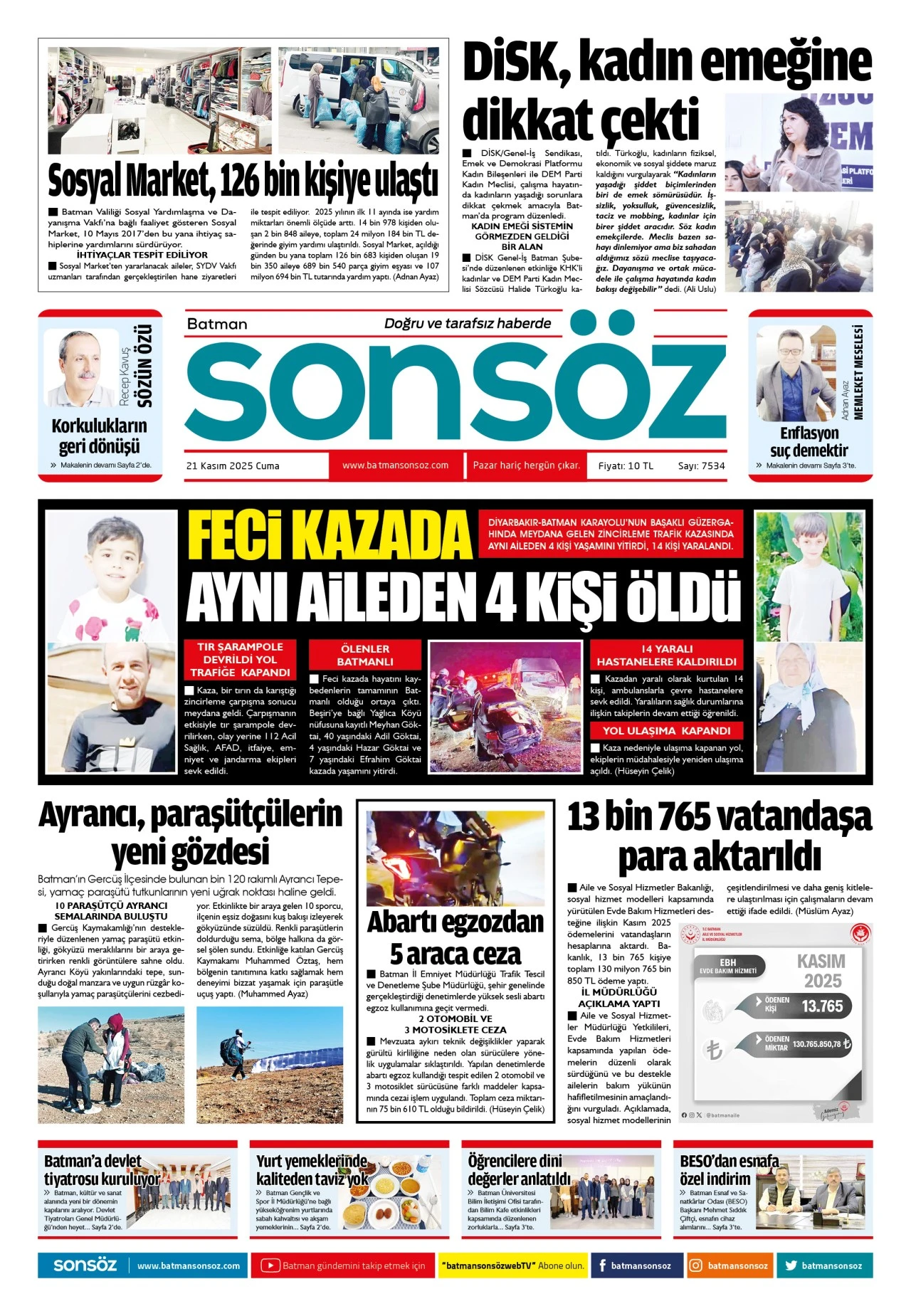 21 Kasım 2025 e-gazete