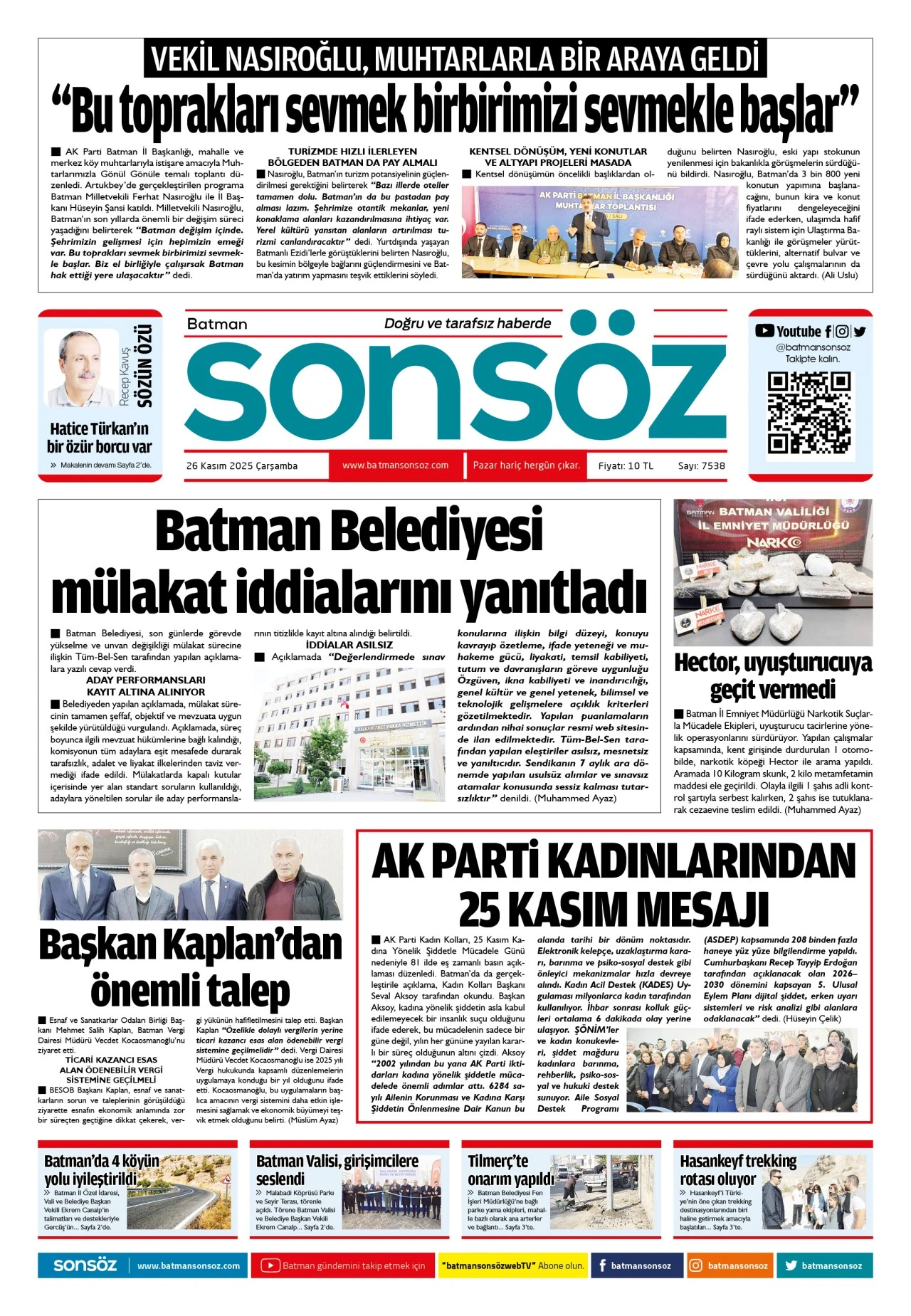 26 Kasım 2025 e-gazete