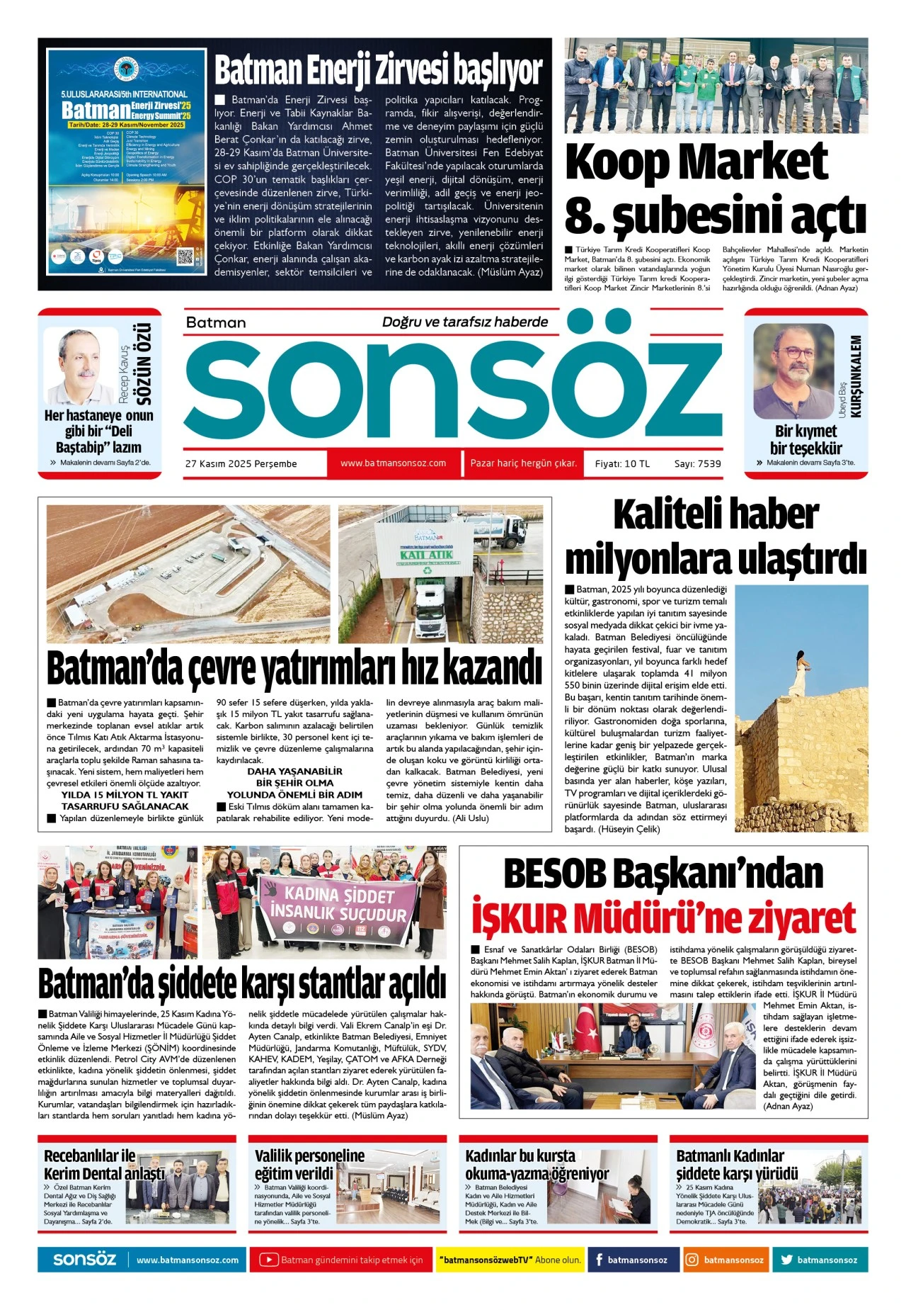 27 Kasım 2025 e-gazete