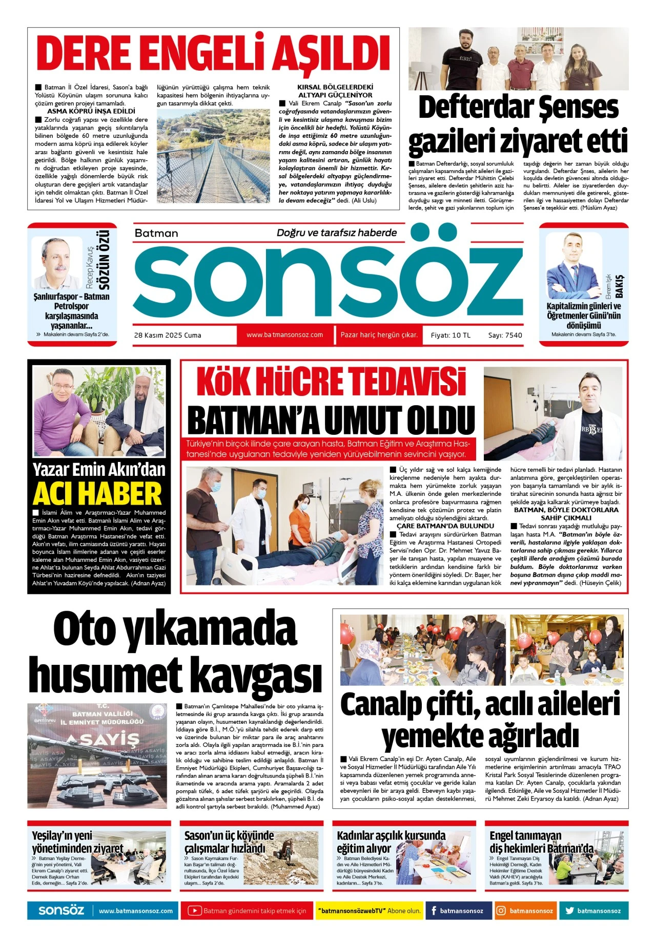 28 Kasım 2025 e-gazete