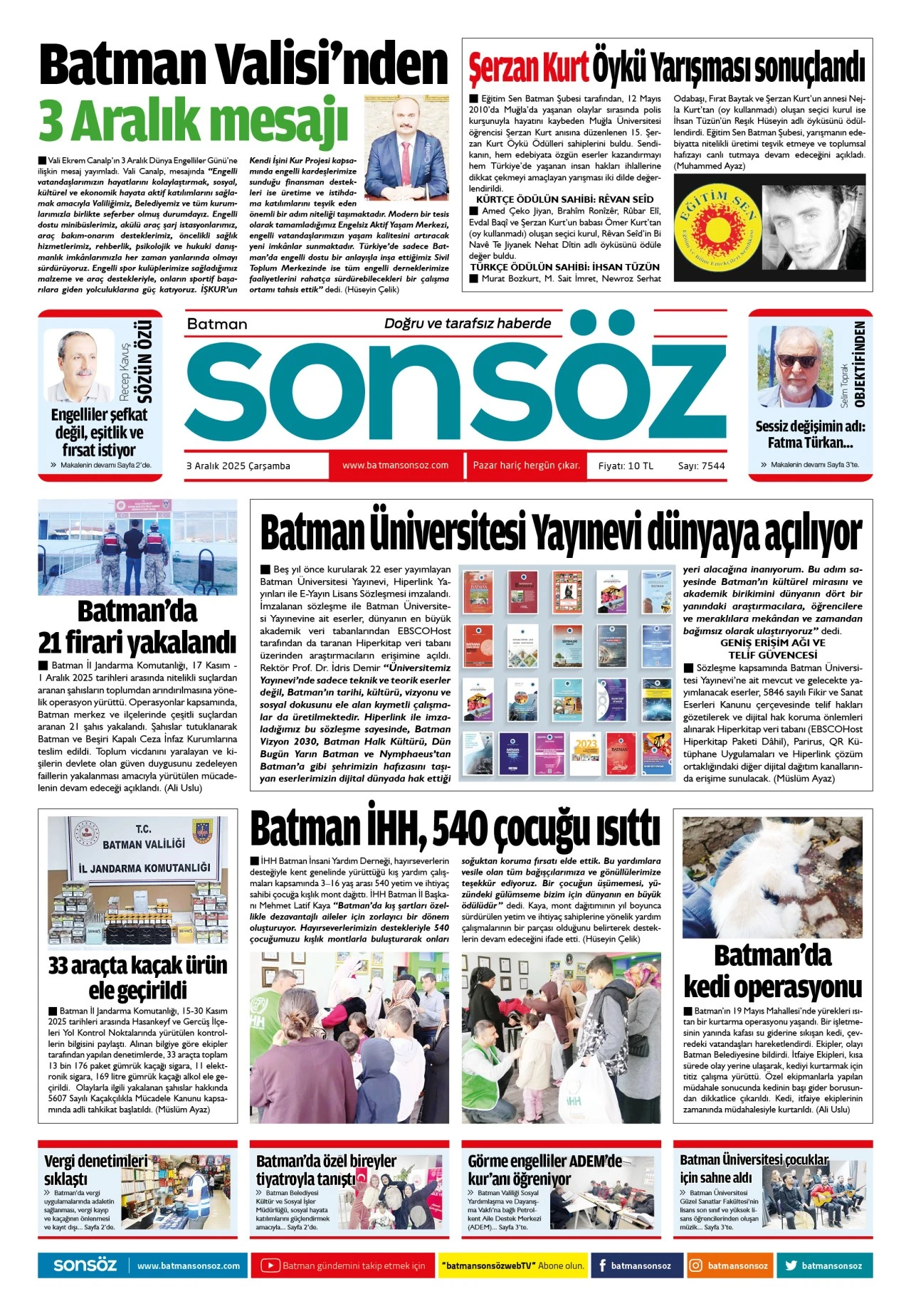 3 Aralık 2025 e-gazete