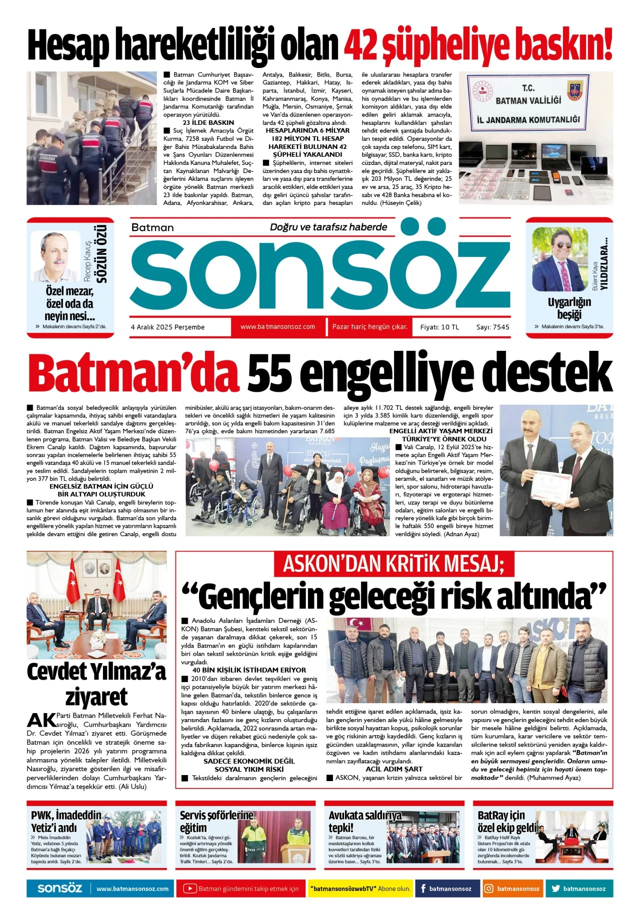 4 Aralık 2025 e-gazete