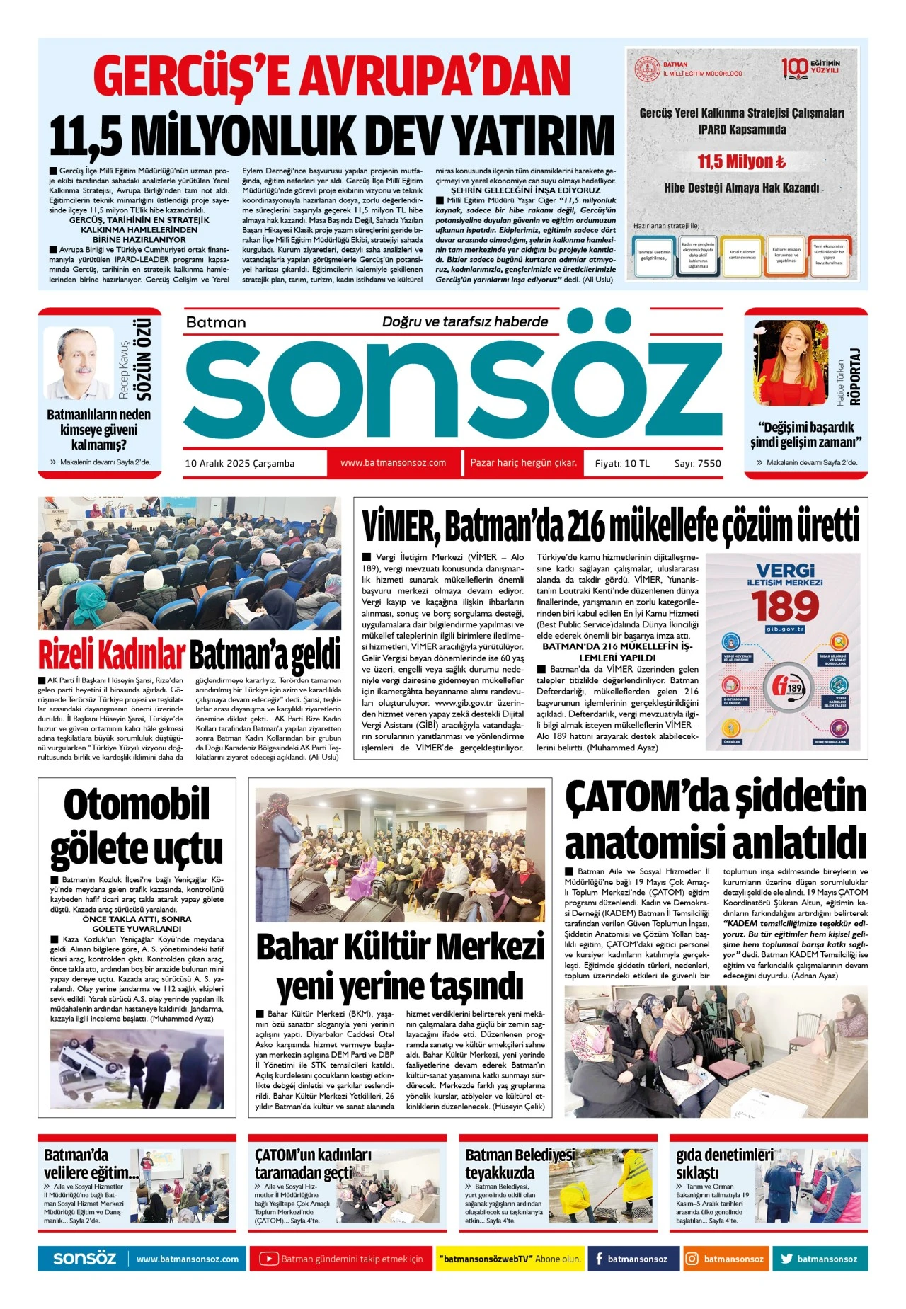 10 Aralık 2025 e-gazete